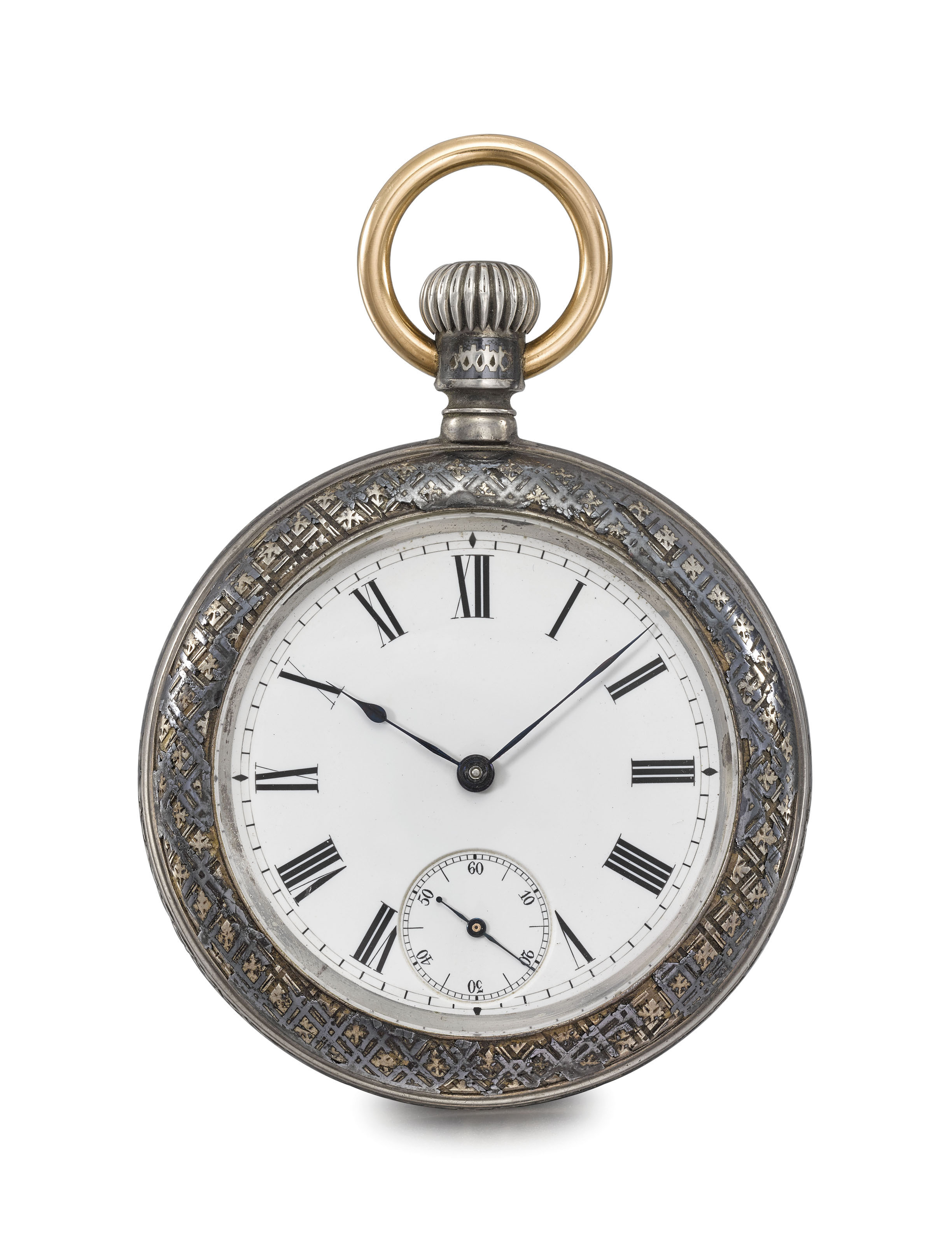 Joseph Émile Philippe. A fine and historically important nielloed silver and gold openface ...