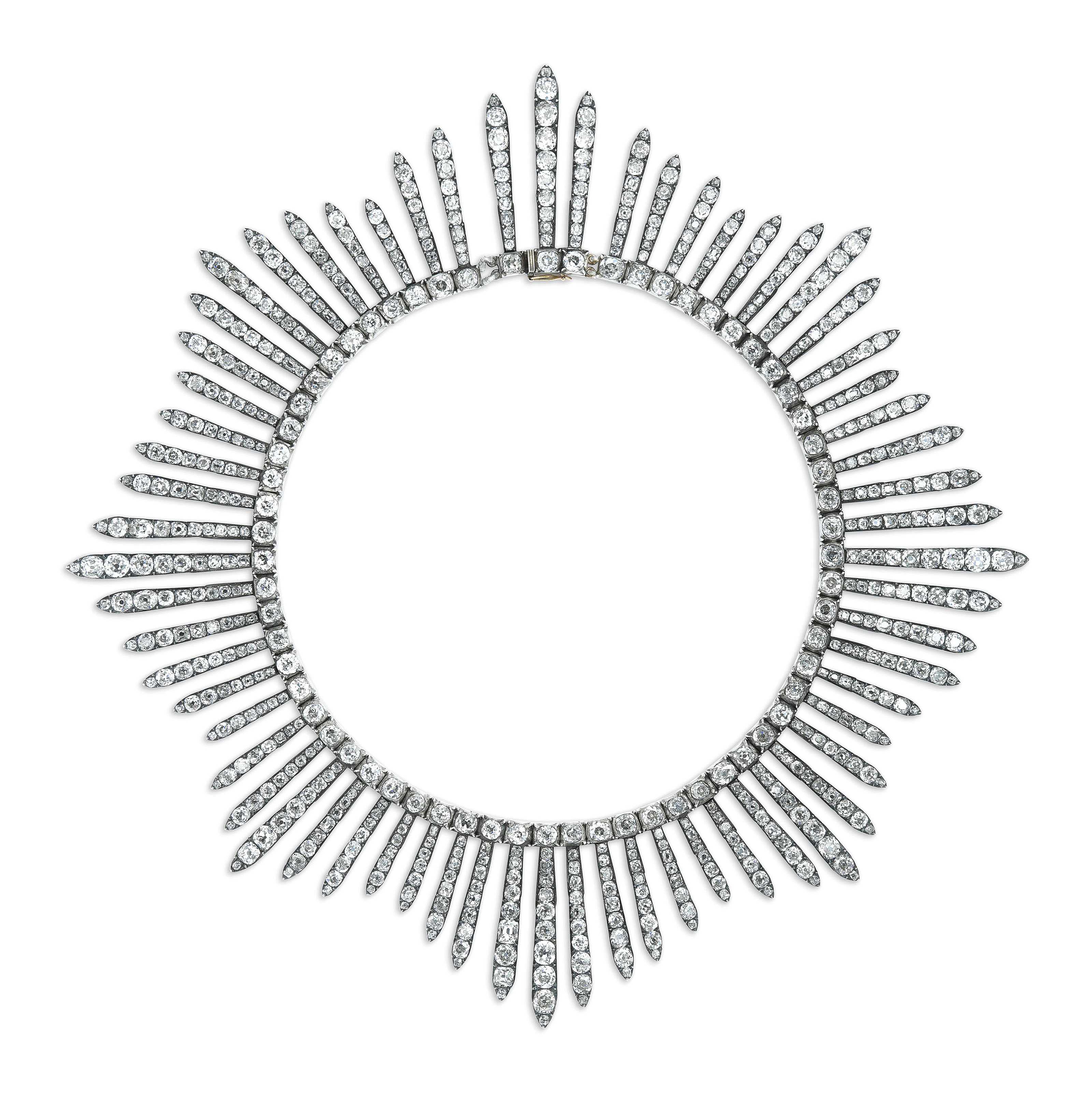 Diamond sales fringe necklace