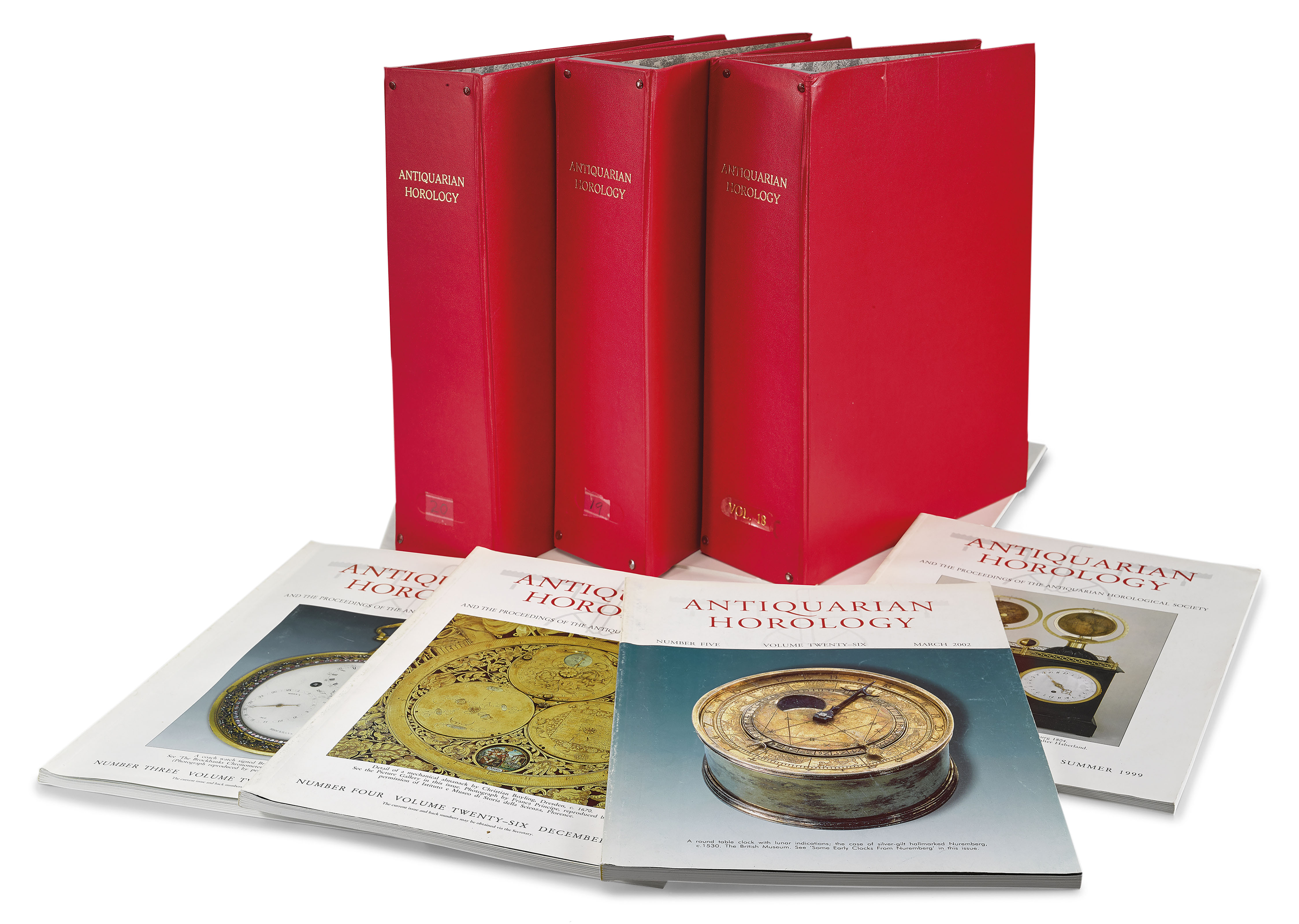 Antiquarian Horology. An extensive collection of the journals from 1970 to 2013 partially bound Christie s