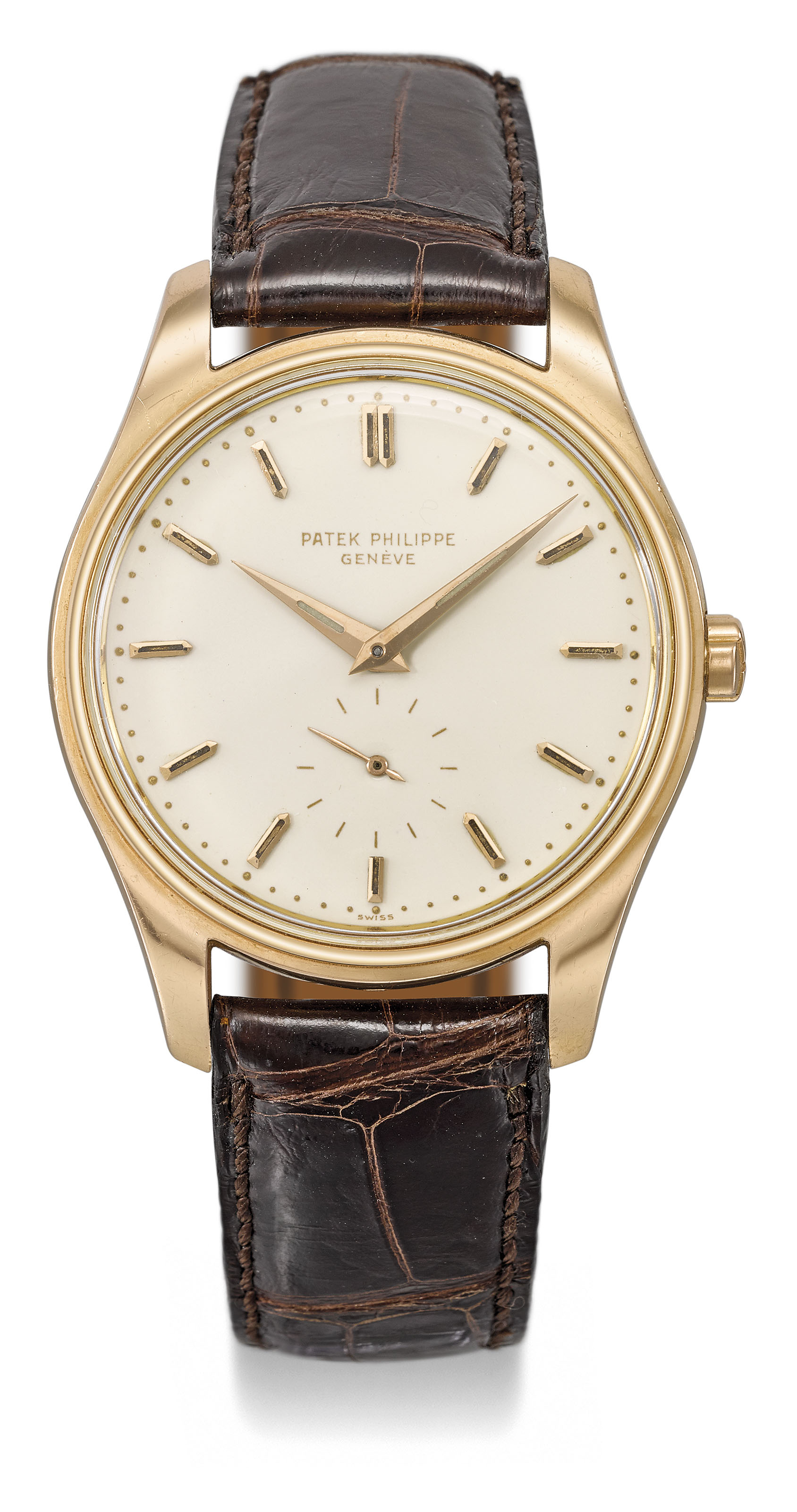 Patek Philippe An Extremly Rare And Attractive 18k Pink Gold Automatic Wristwatch With Cream Coloured Enamel How the patek philippe reference 2526 fits. christie s