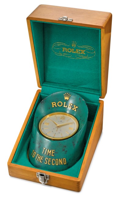 ROLEX. A RARE AND UNUSAL GILT BRASS AND PAINTED HOOF ... You'll receive email and feed alerts when new items vintage rolex so rare desk clock hoof time to the second with box 1950's.