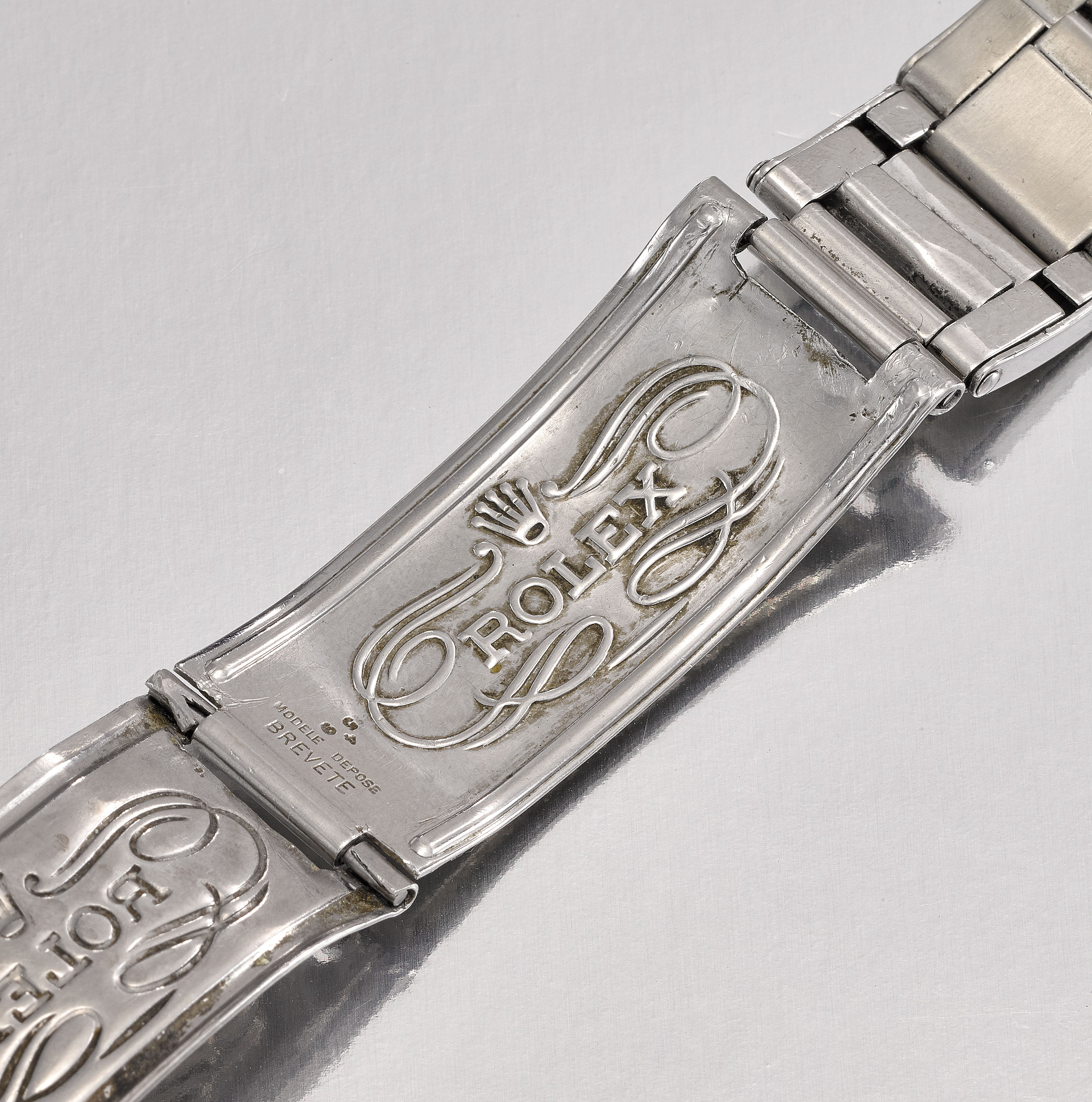 ROLEX. A VERY RARE STAINLESS STEEL AUTOMATIC WRISTWATCH WITH SWEEP