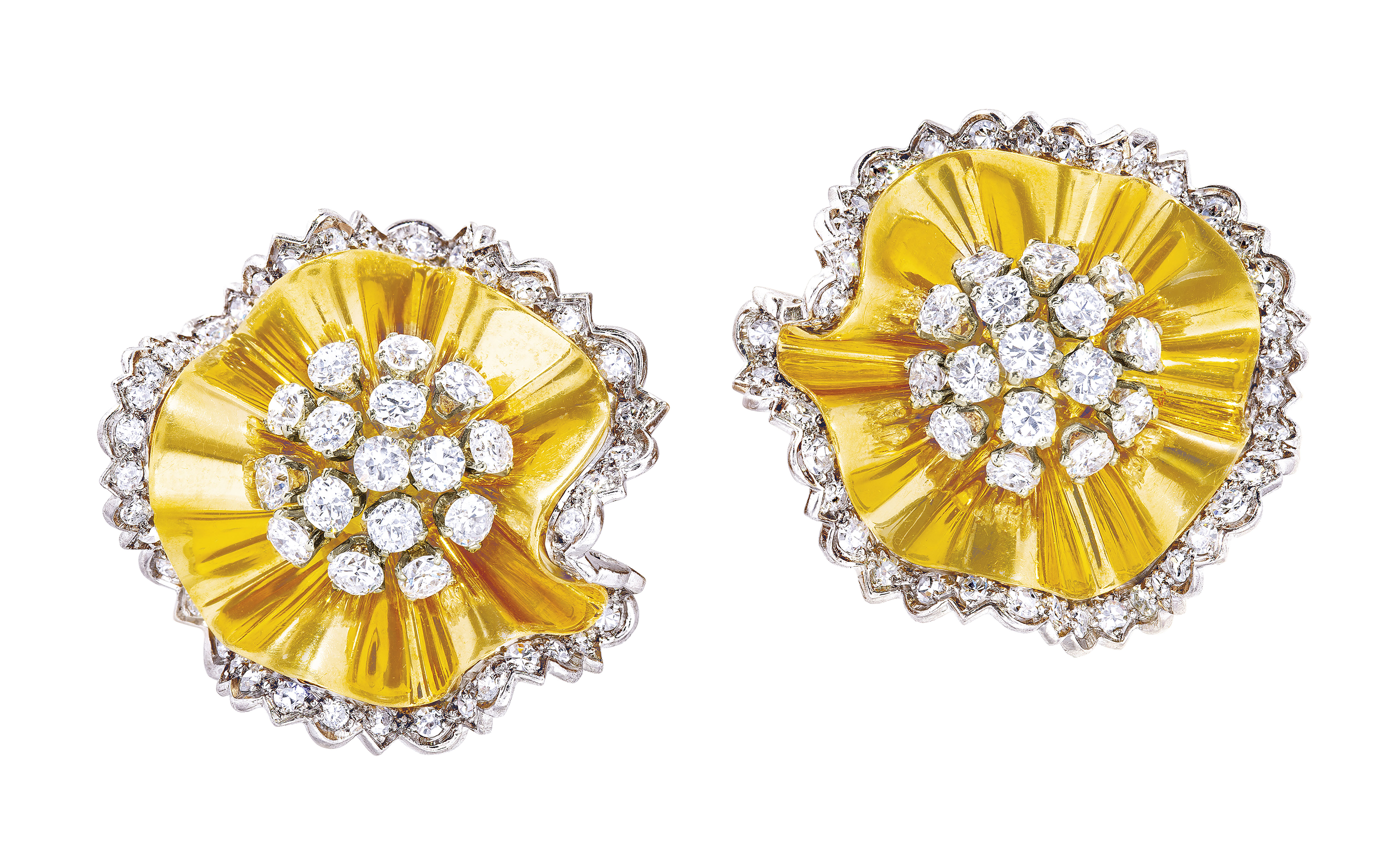 DIAMOND 'RIBBON' EARRINGS, VAN CLEEF & ARPELS Christie's
