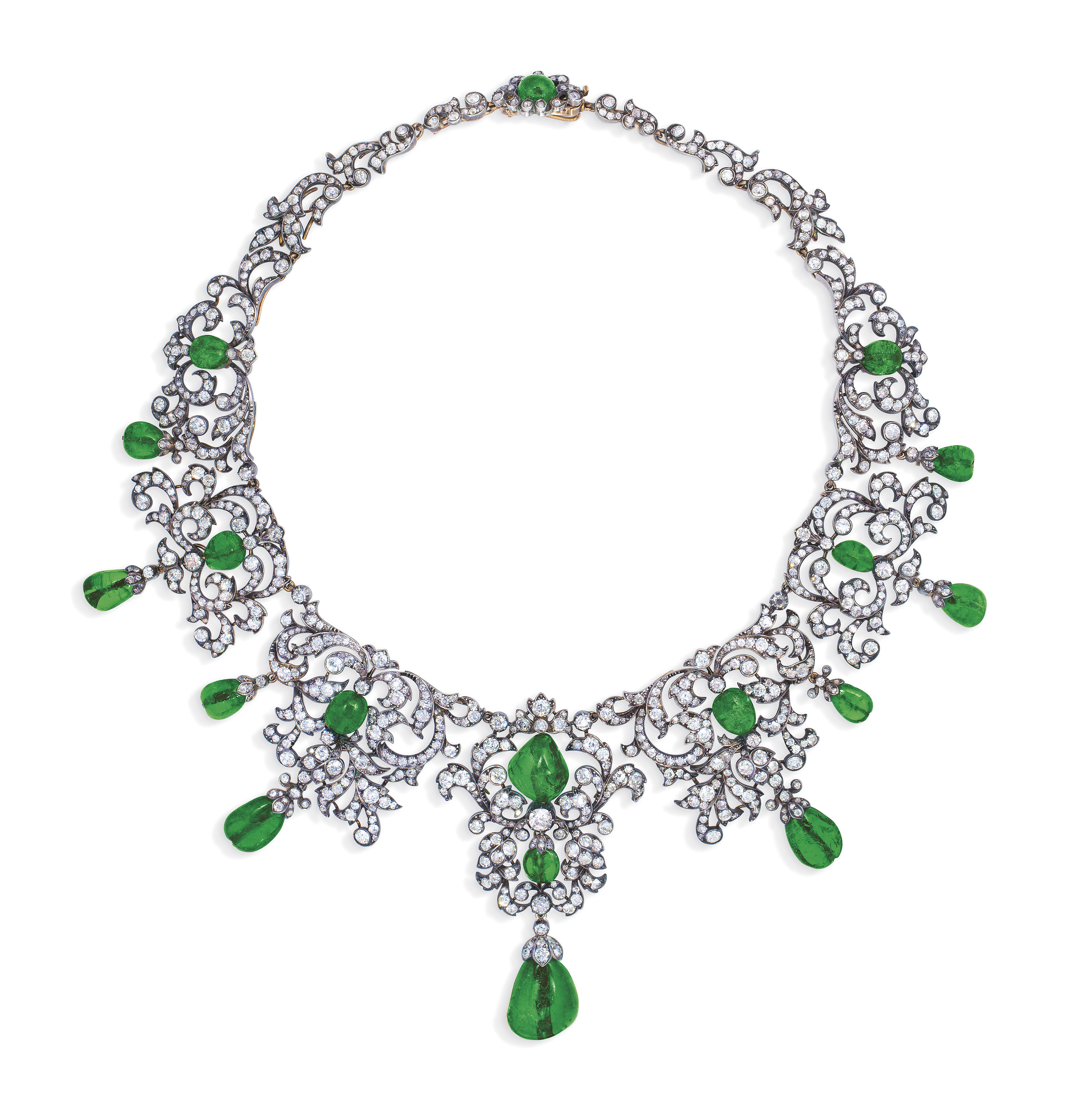 EARLY 20TH CENTURY EMERALD AND DIAMOND NECKLACE Christie's