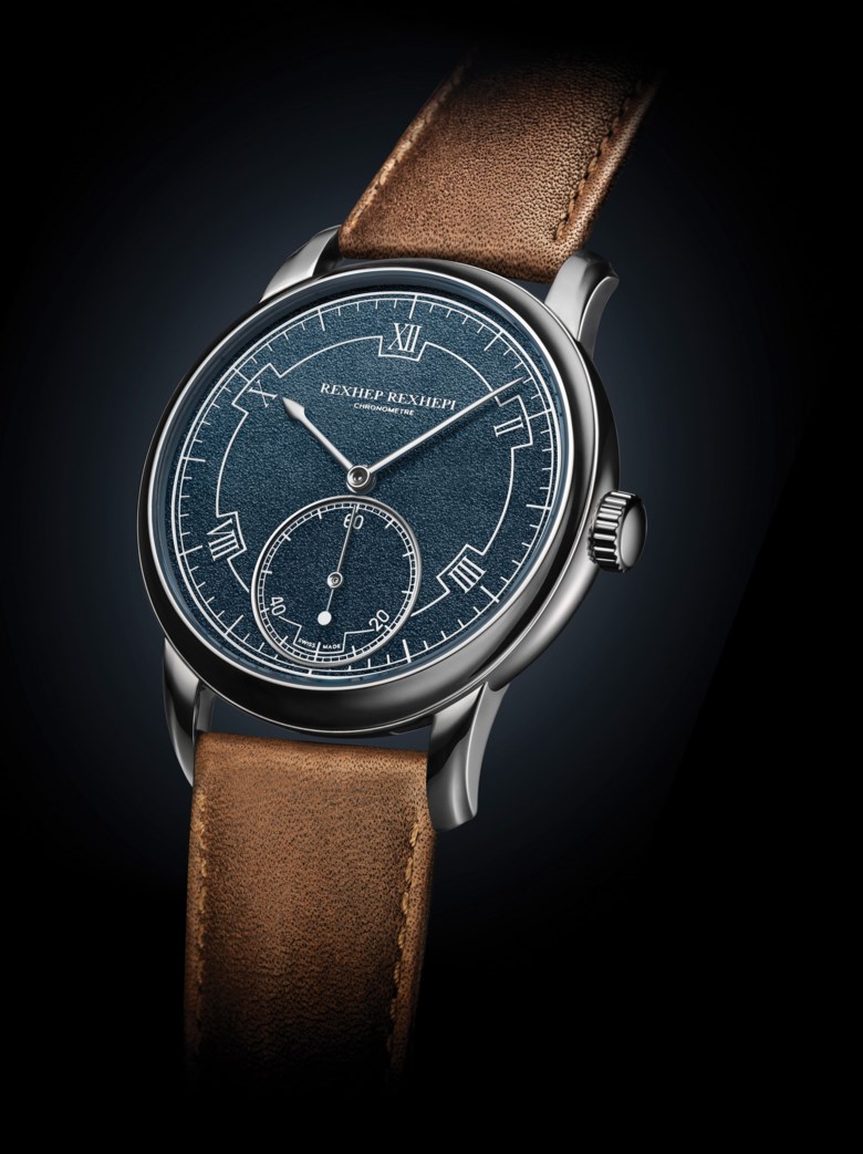 独一无二的Chronomètre Contemporain Only Watch腕表，独特灰蓝色珐琅表盘和手工锤击表面，Rexhep Rexhepi签名，铂金表壳由J.P. Hagmann制作。2019年11月9日于佳士得日内瓦2019年“Only Watch”拍卖中以360,000瑞士法郎成交