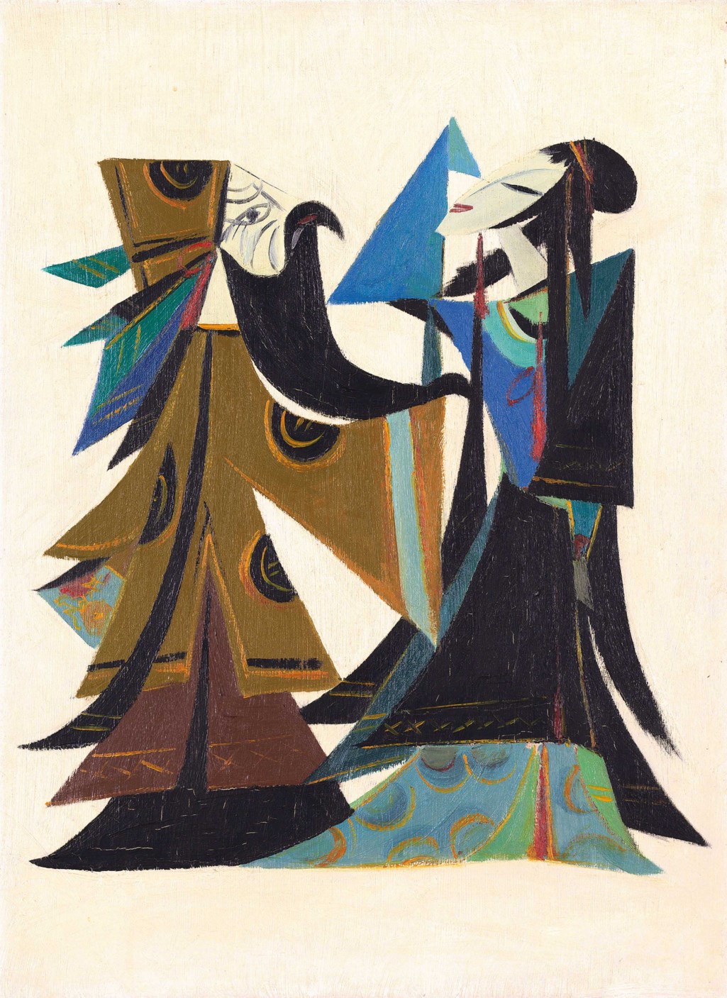 Lin Fengmian China 1900 1991 Opera Series Beauty Defies