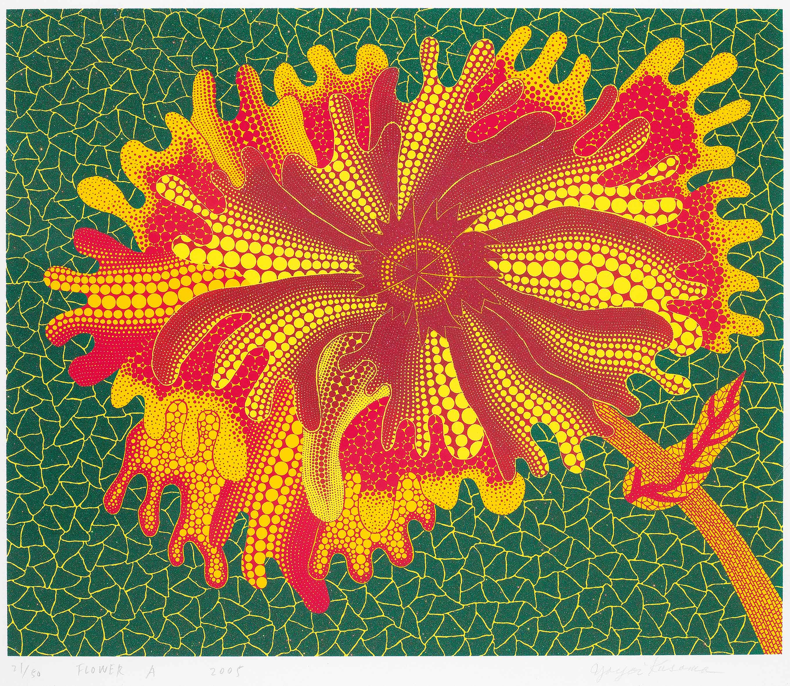 YAYOI KUSAMA (JAPAN, B. 1929), FLOWERS A | Christie's