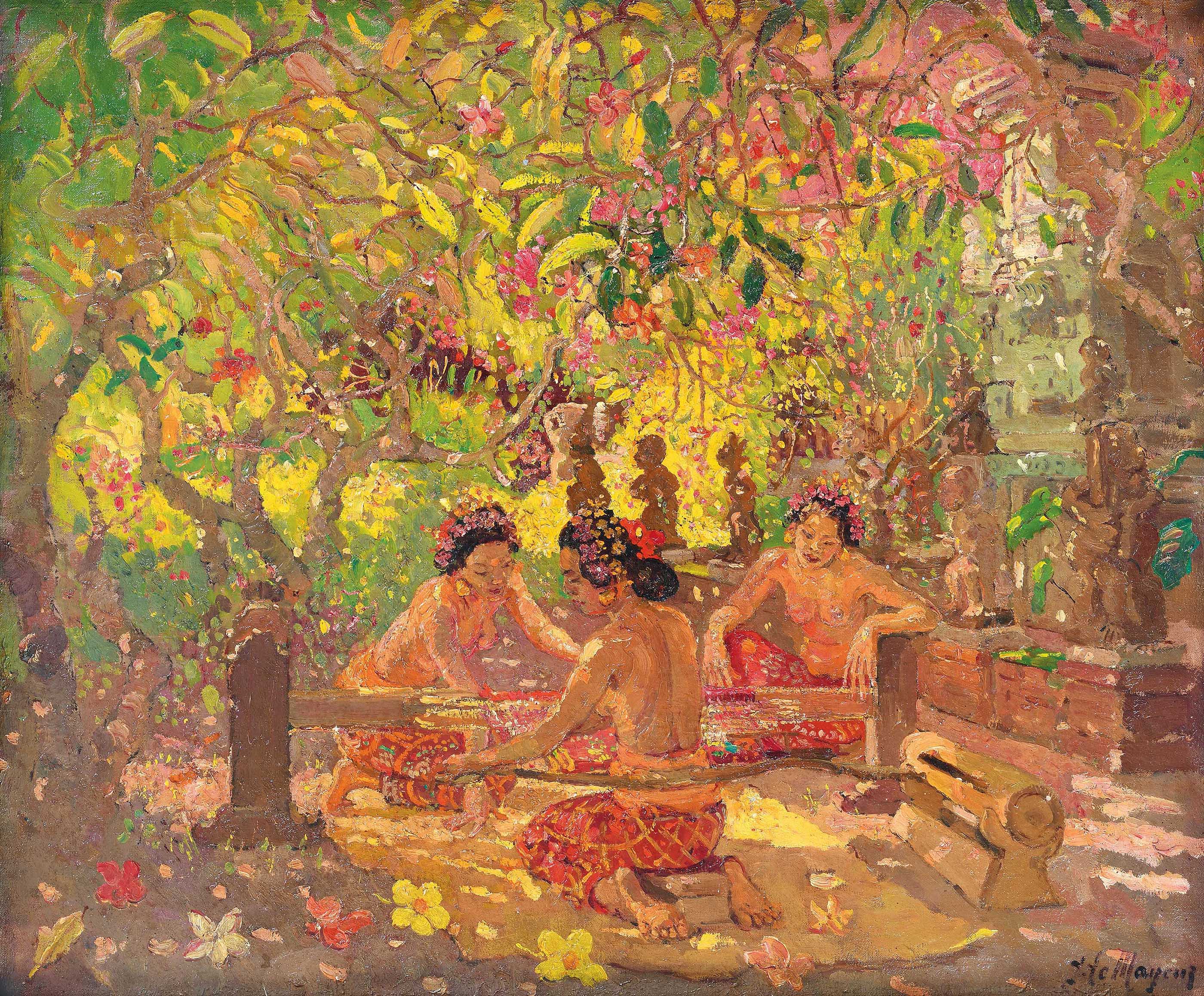 ADRIEN-JEAN LE MAYEUR DE MERPRÈS (1880-1958), Balinese Girls