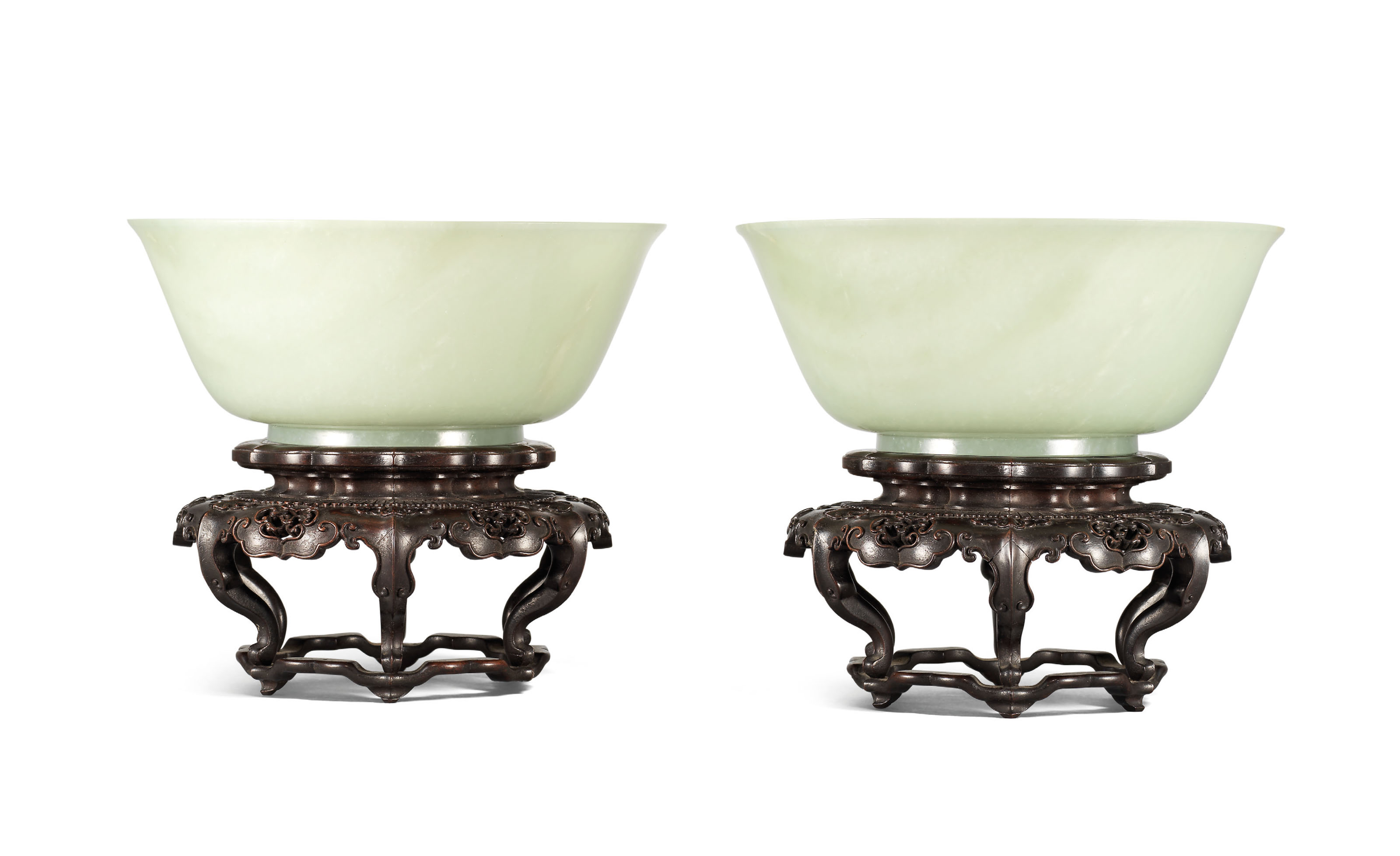 A PAIR OF CELADON JADE BOWLS , QING DYNASTY, 19TH CENTURY Christie's