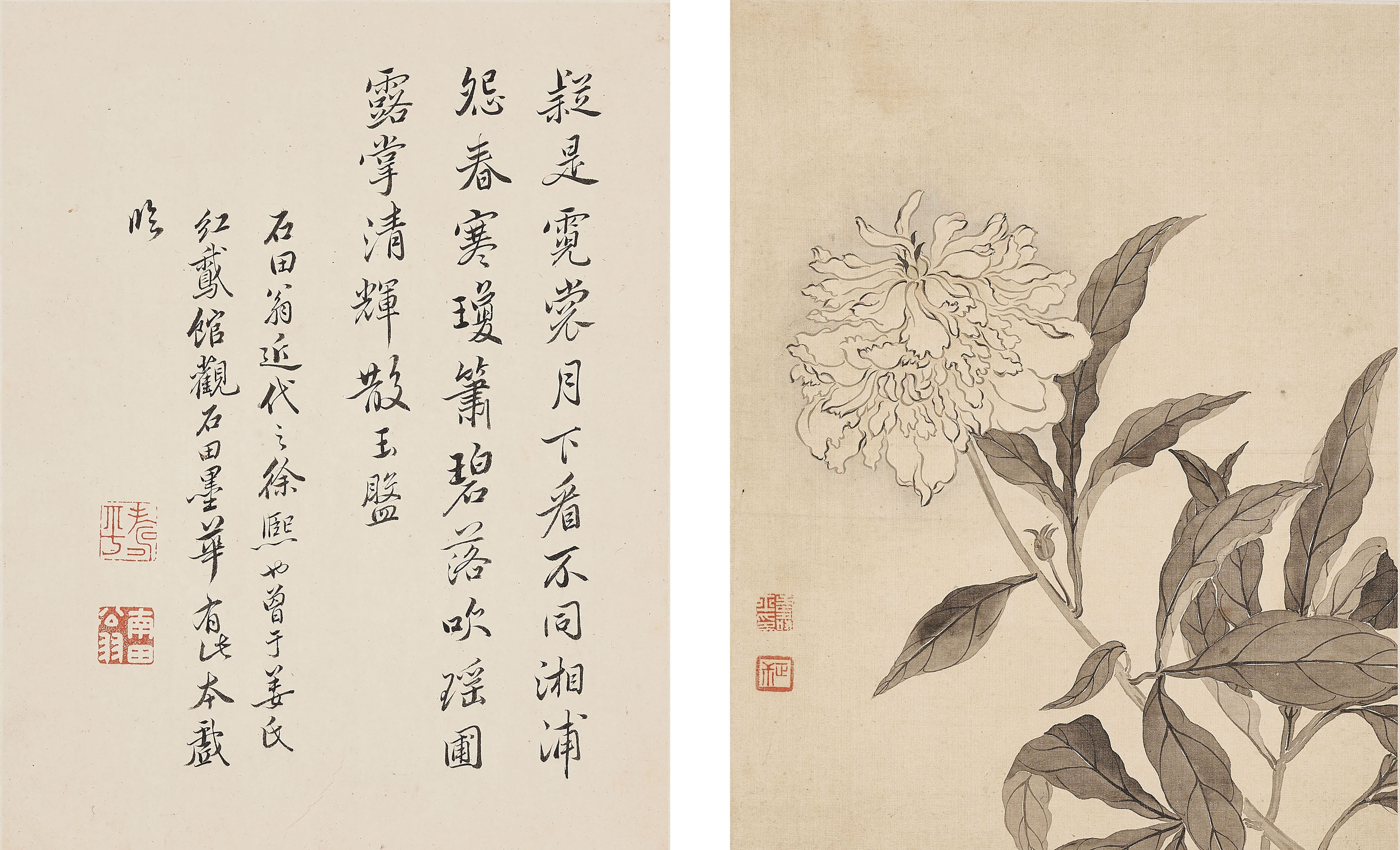 清惲壽平（款）, 擬古花卉冊| Christie's