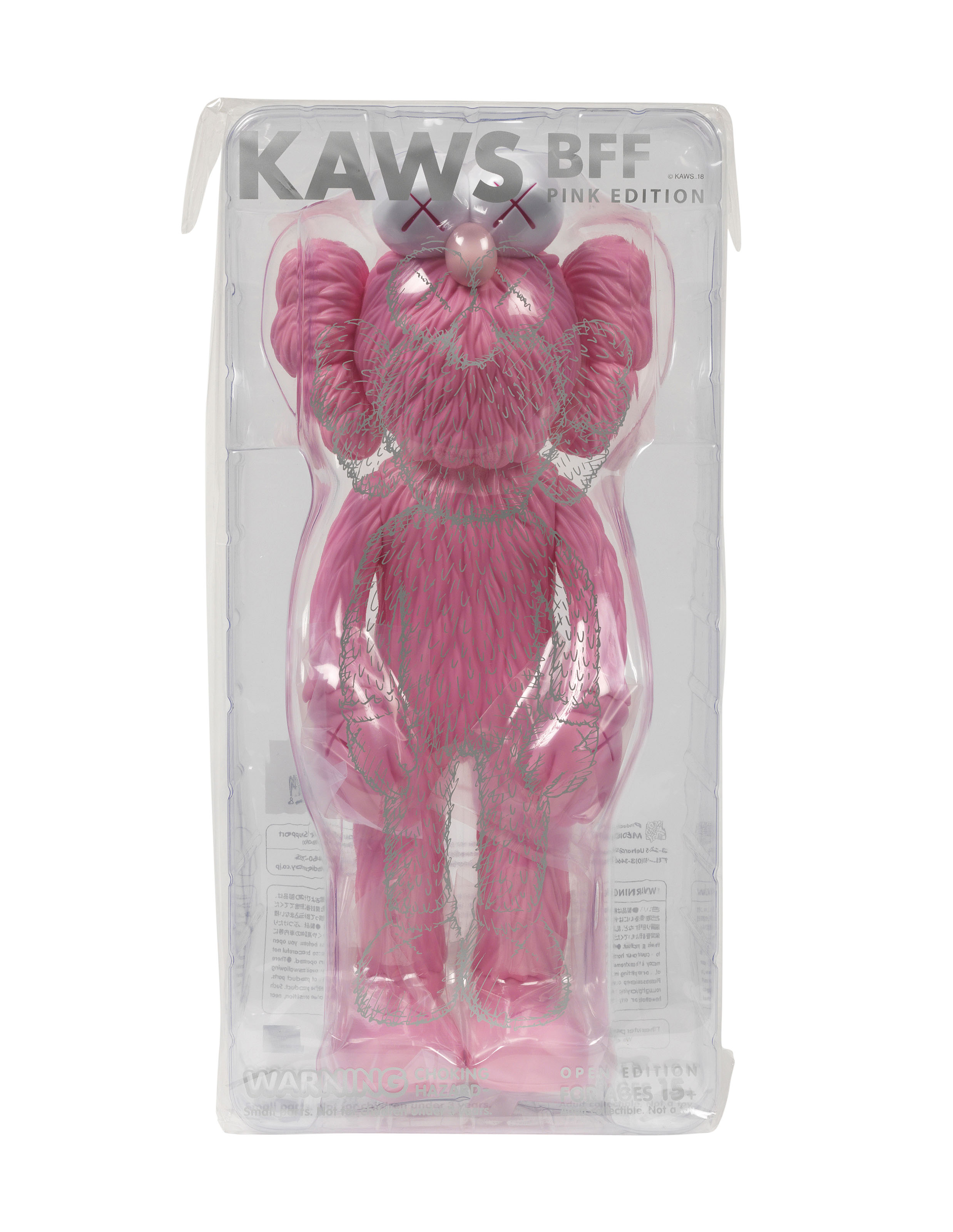 kaws bff plush pink