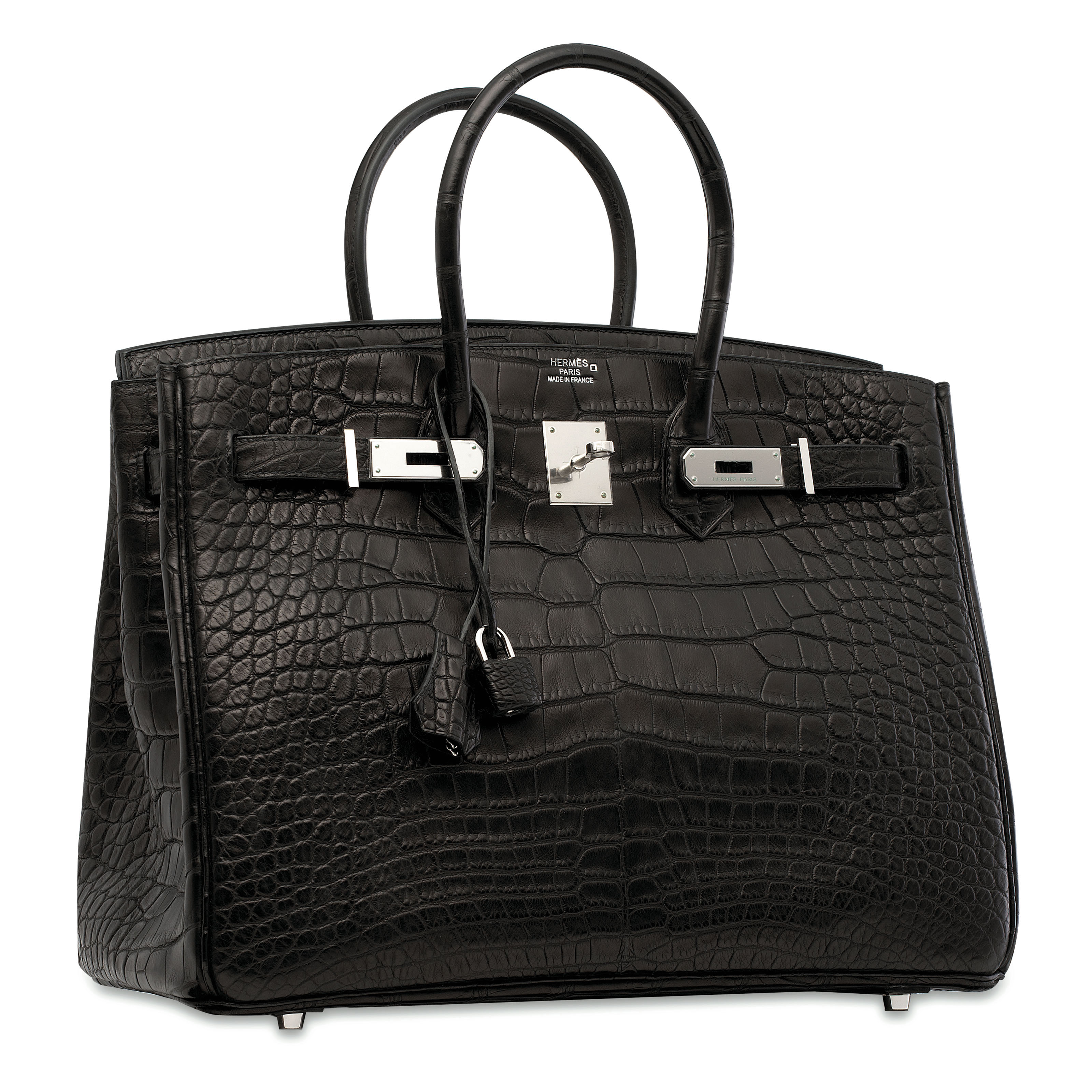 A MATTE BLACK ALLIGATOR BIRKIN 35 WITH PALLADIUM HARDWARE , HERMÈS