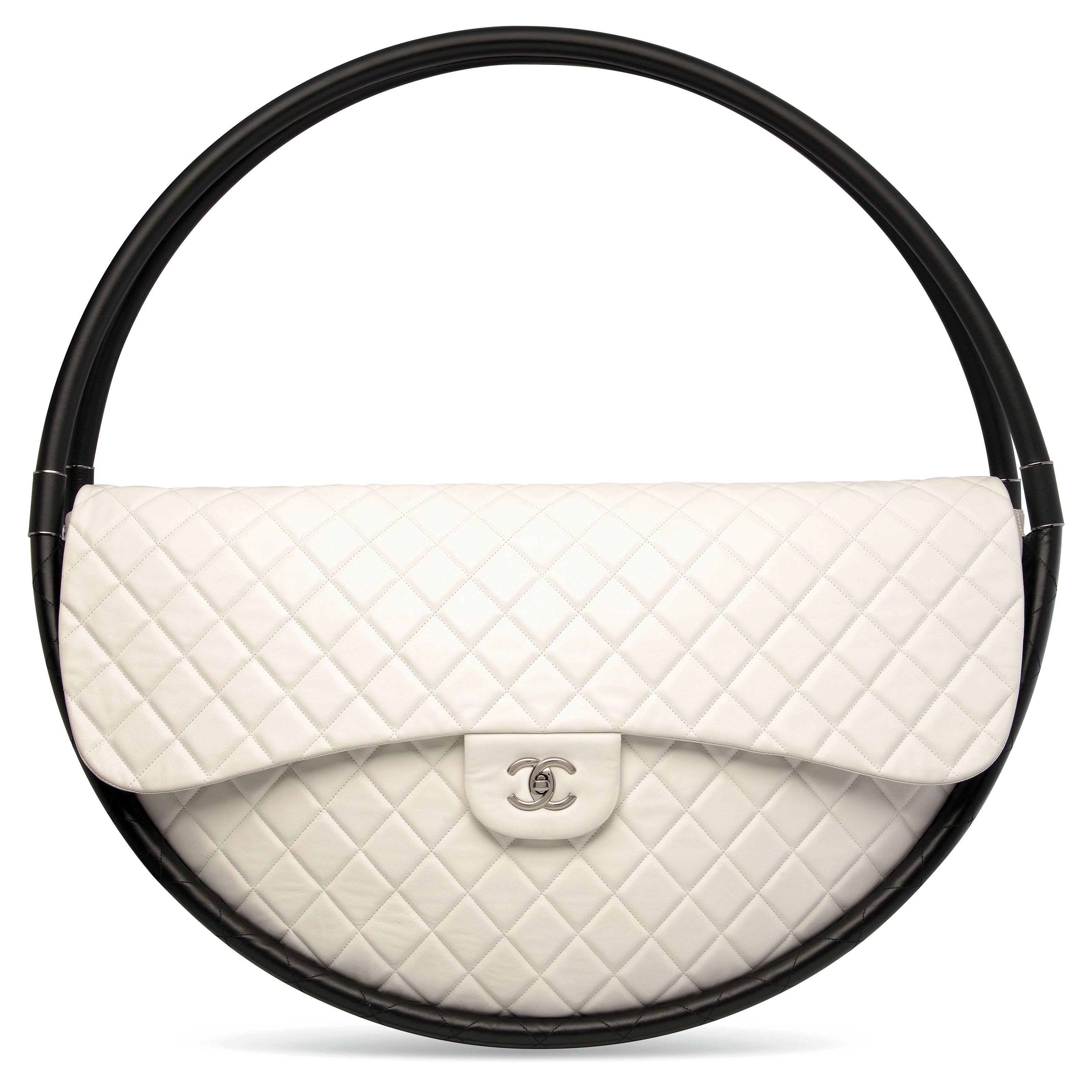 White Handbags With Silver Hardware