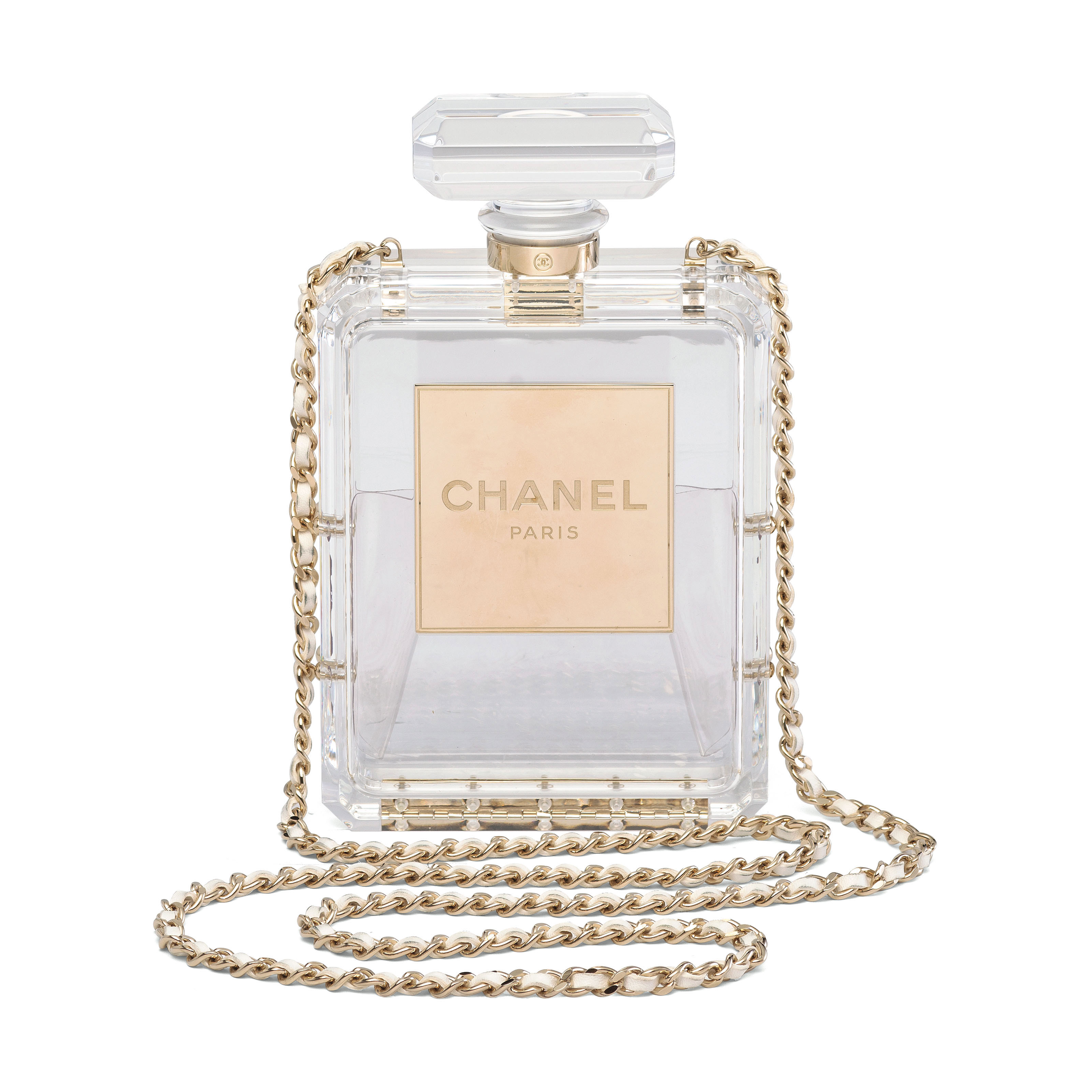clear lucite clutch