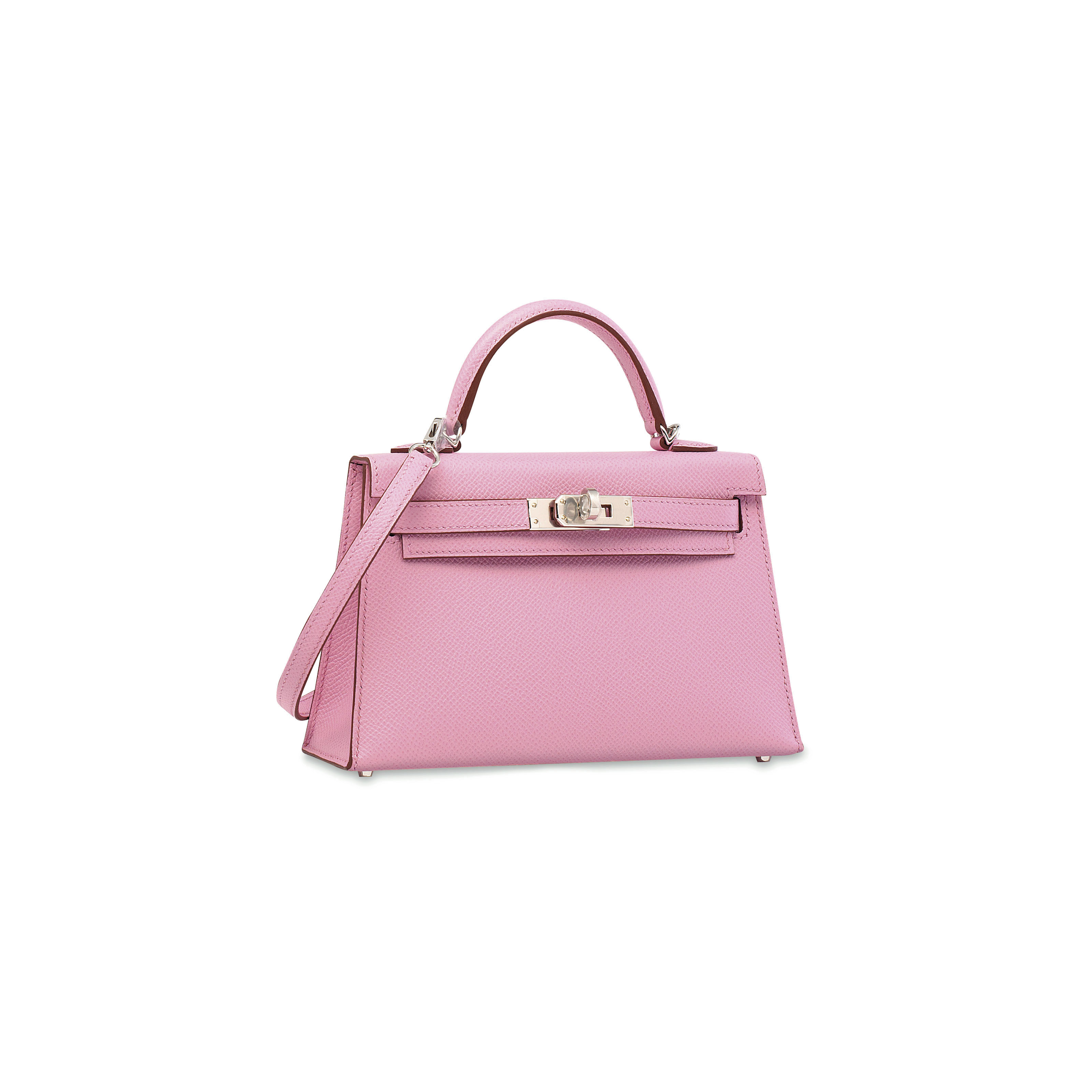 Hermes Kelly 20 Mini Sellier Bag Mauve Sylvestre Epsom Permabrass Hard –  Mightychic