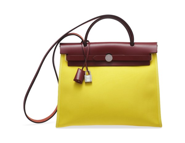 A Souffre Canvas Rouge H Vache Hunter Leather Herbag Zip 31 With Palladuim Hardware Hermes 16 Christie S