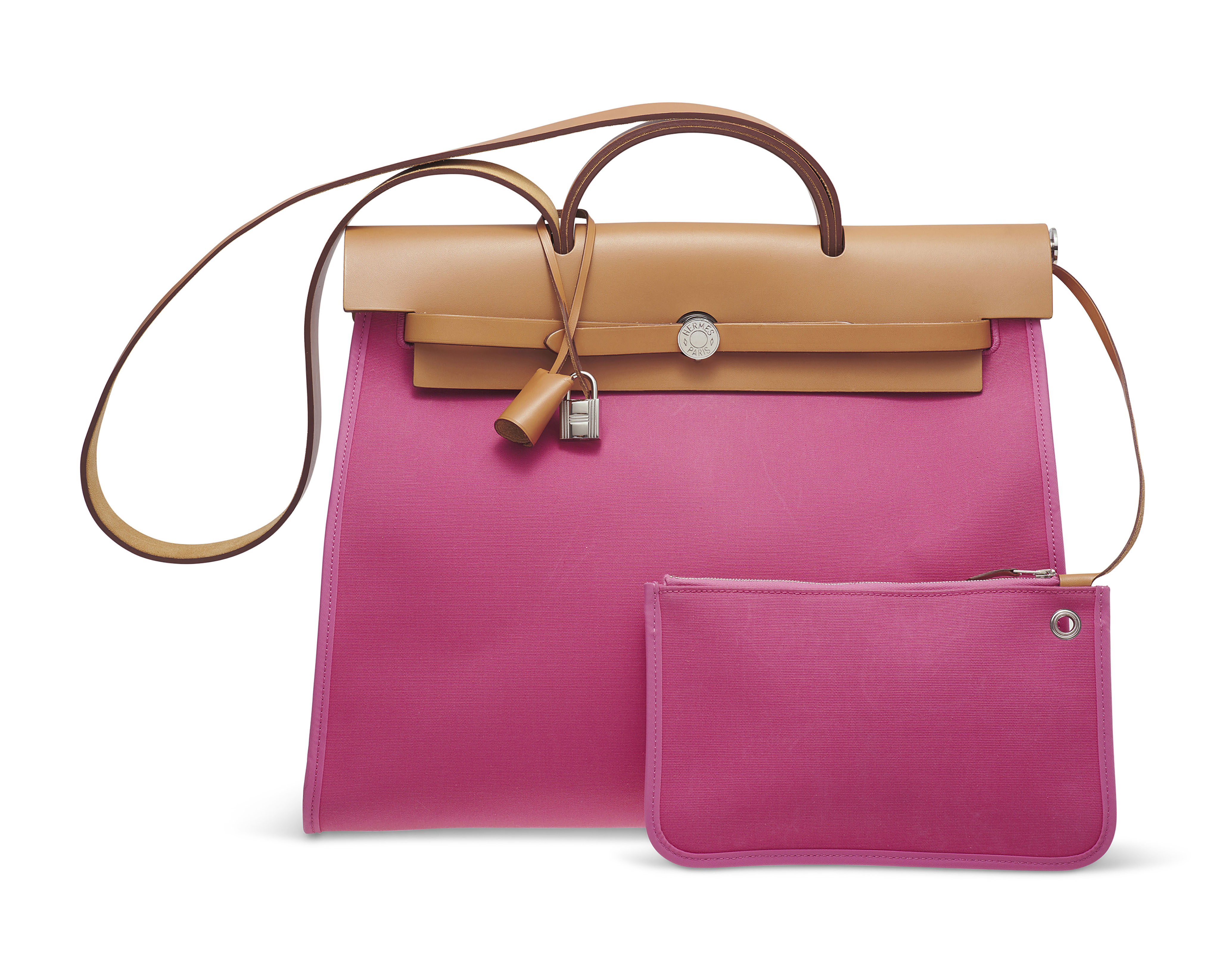 A Fucshia Canvas Naturel Vache Hunter Herbag Zip 39 With Palladium Hardware Hermes 12 Christie S