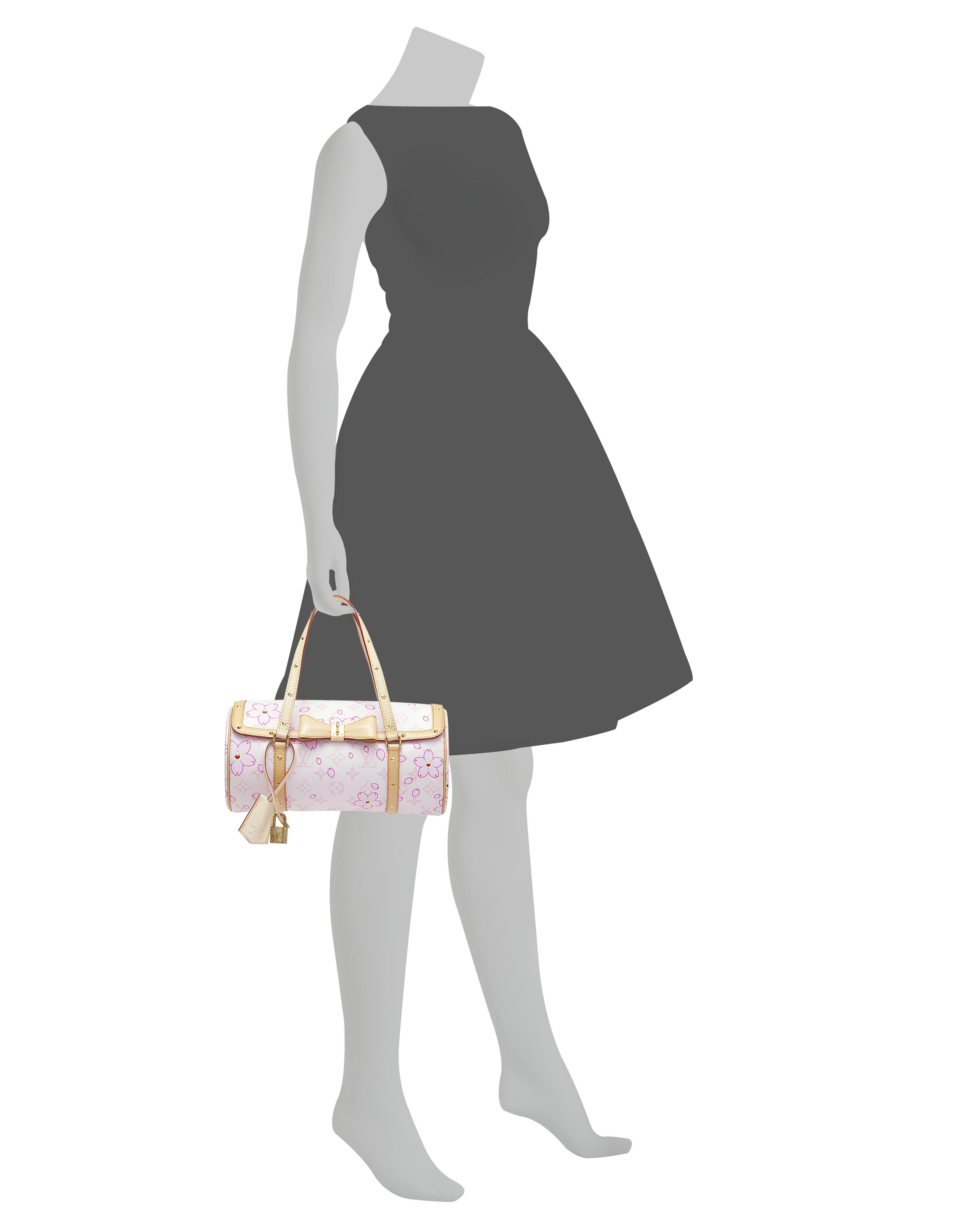 A SET OF TWO: A LIMITED EDITION CHERRY BLOSSOM MONOGRAM PAPILLON BAG BY  TAKASHI MURAKAMI AND A LIMITED EDITION CHERRY BLOSSOM MONOGRAM POCHETTE BY  TAKASHI MURAKAMI, LOUIS VUITTON, 2003 | Christie's