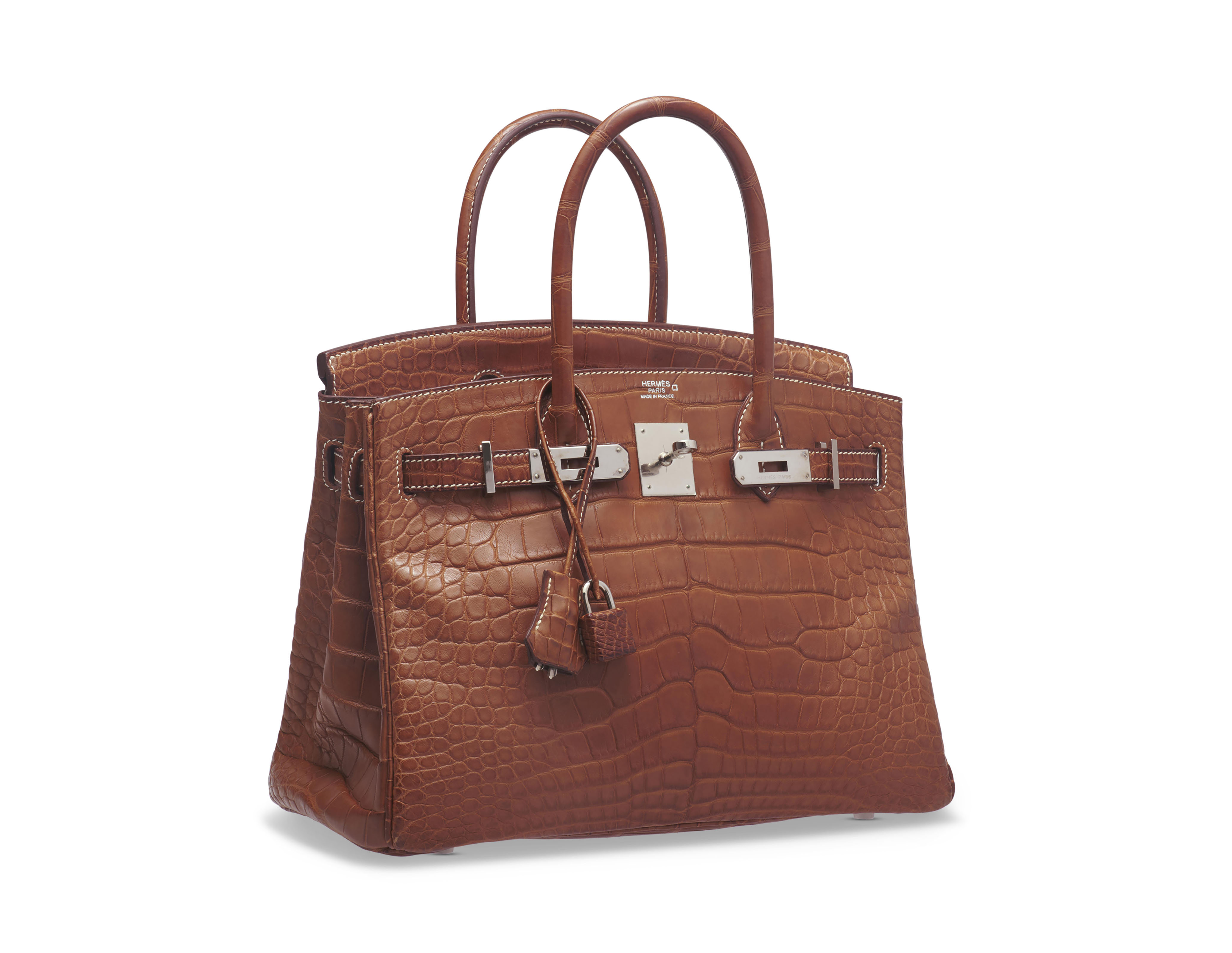 A MATTE FAUVE BARENIA ALLIGATOR BIRKIN 30 WITH PALLADIUM HARDWARE