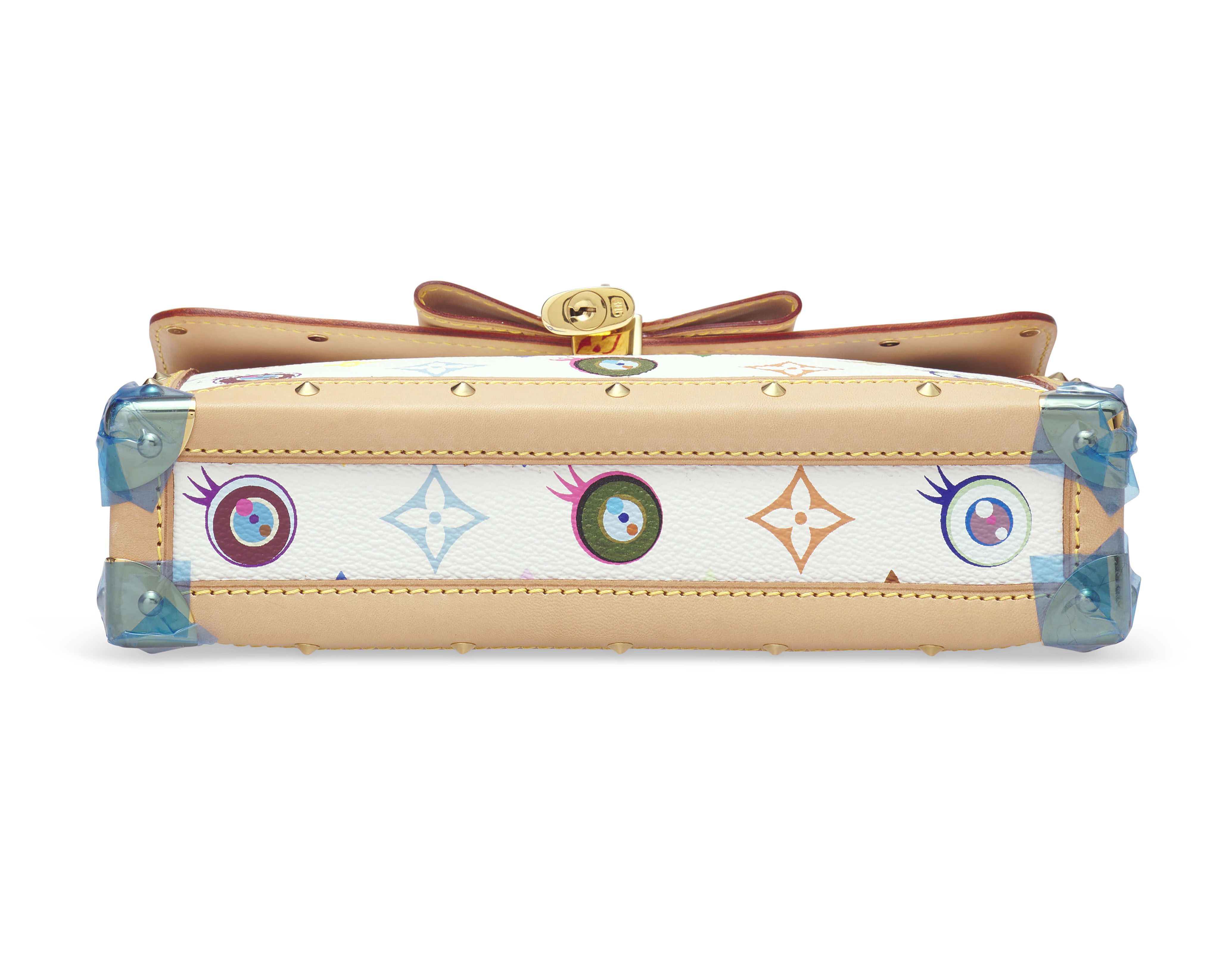 A LIMITED EDITION WHITE MONOGRAM MULTICOLOR EYE LOVE YOU BAG WITH 