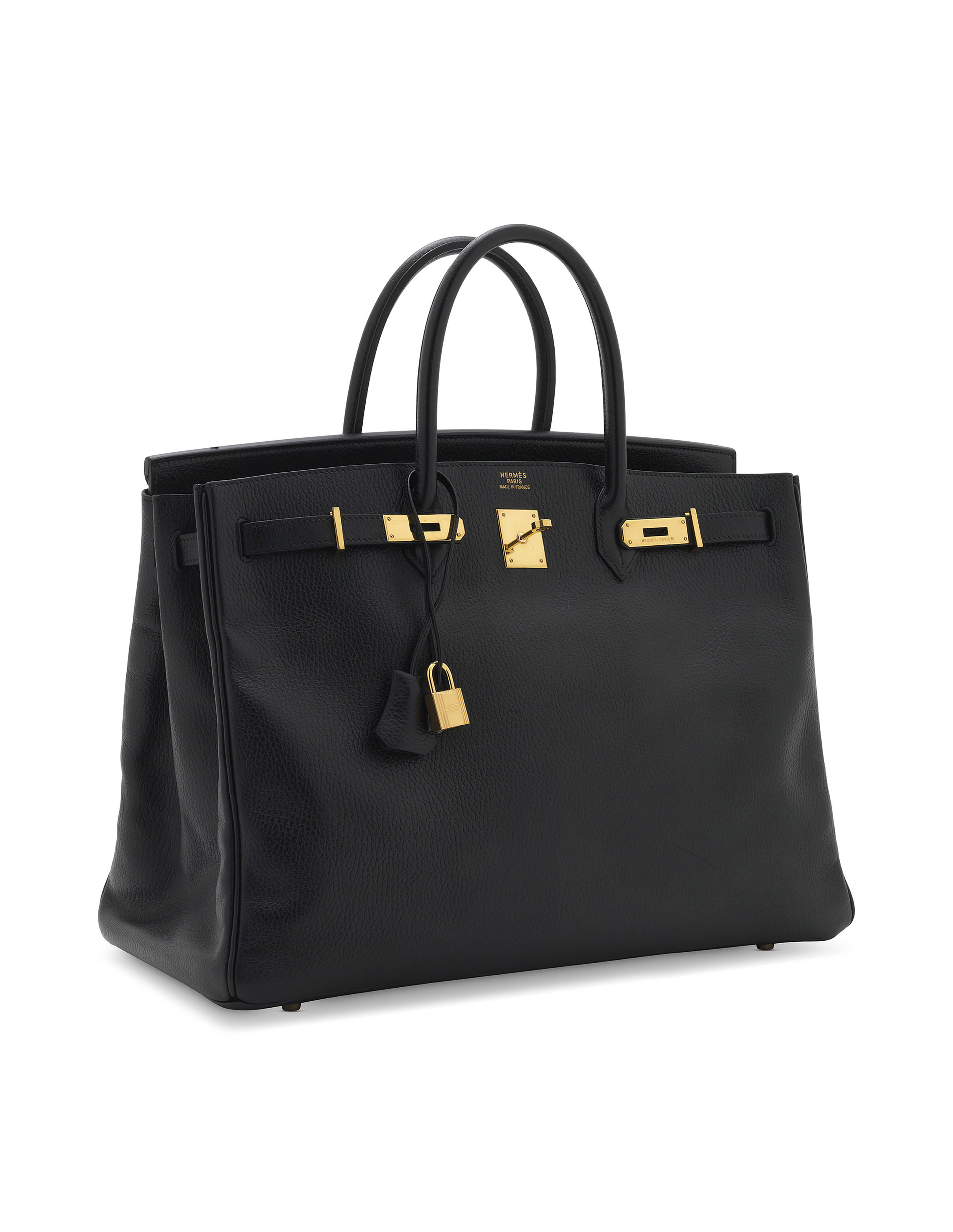 A BLACK ARDENNES LEATHER BIRKIN 40 WITH GOLD HARDWARE, HERMÈS