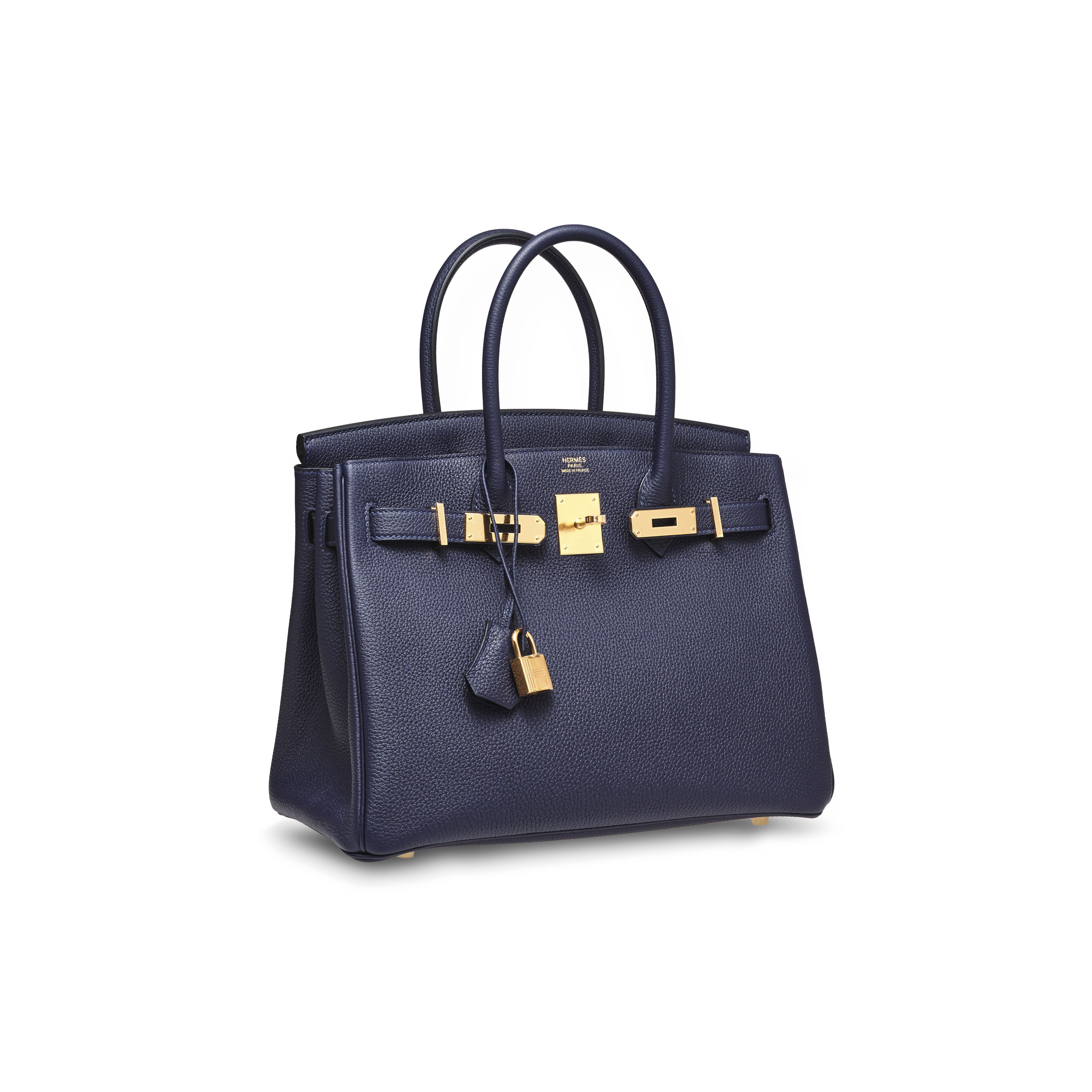 A BLEU NUIT TOGO LEATHER BIRKIN 30 WITH ROSE GOLD HARDWARE