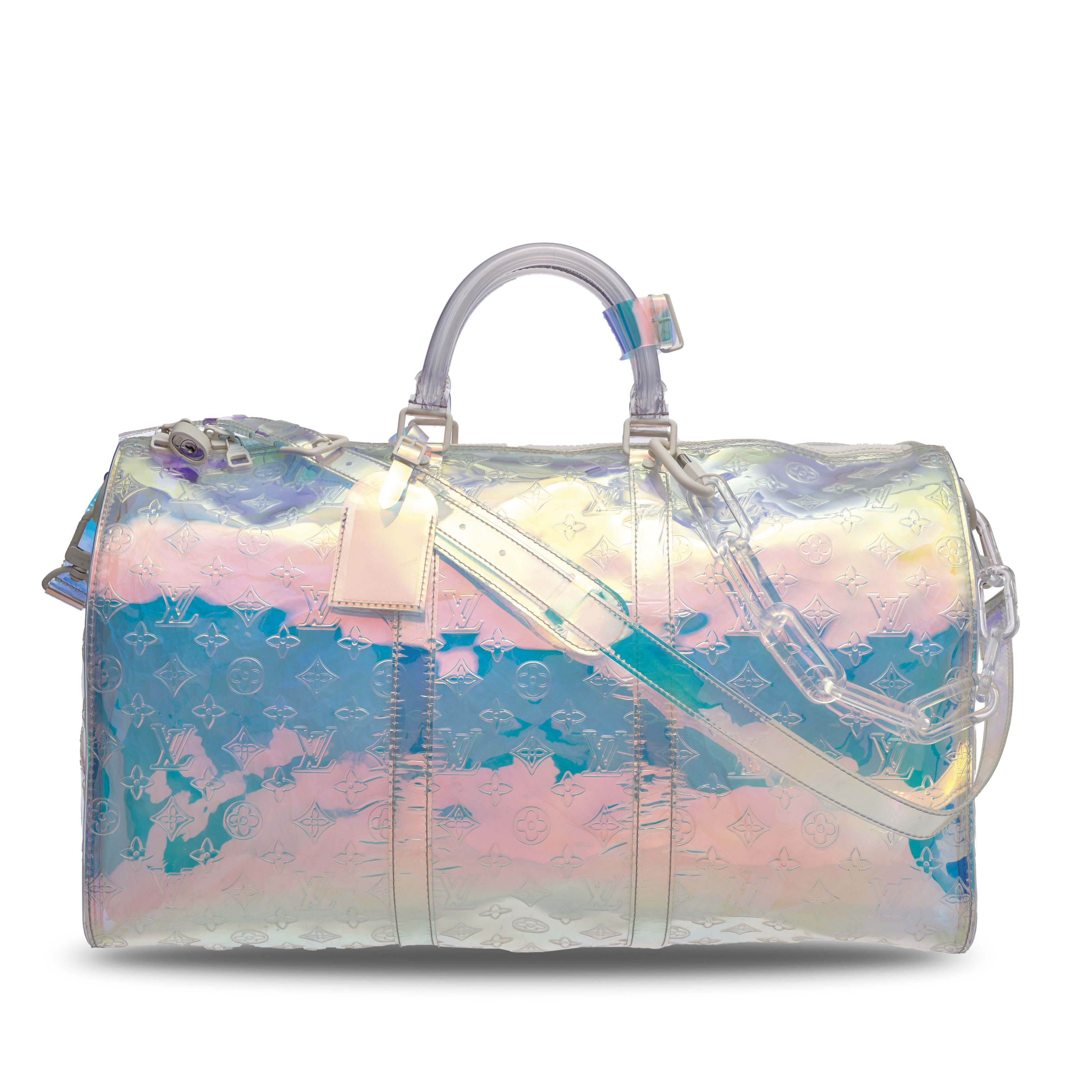 Louis Vuitton Prism Keepall Bandouliere 50 Bag by Virgil Abloh - Iridescent  UNICORN bag Review 