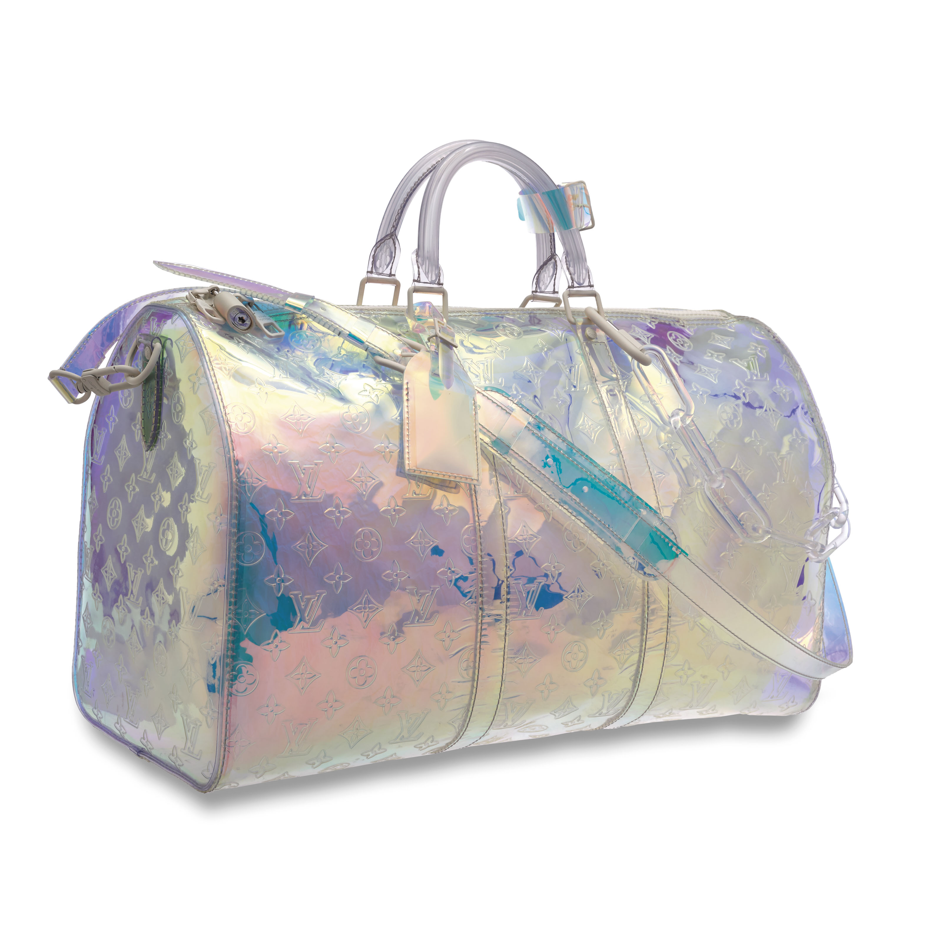 Louis Vuitton Prism Keepall Monogram Bandouliere 50 Iridescent Price
