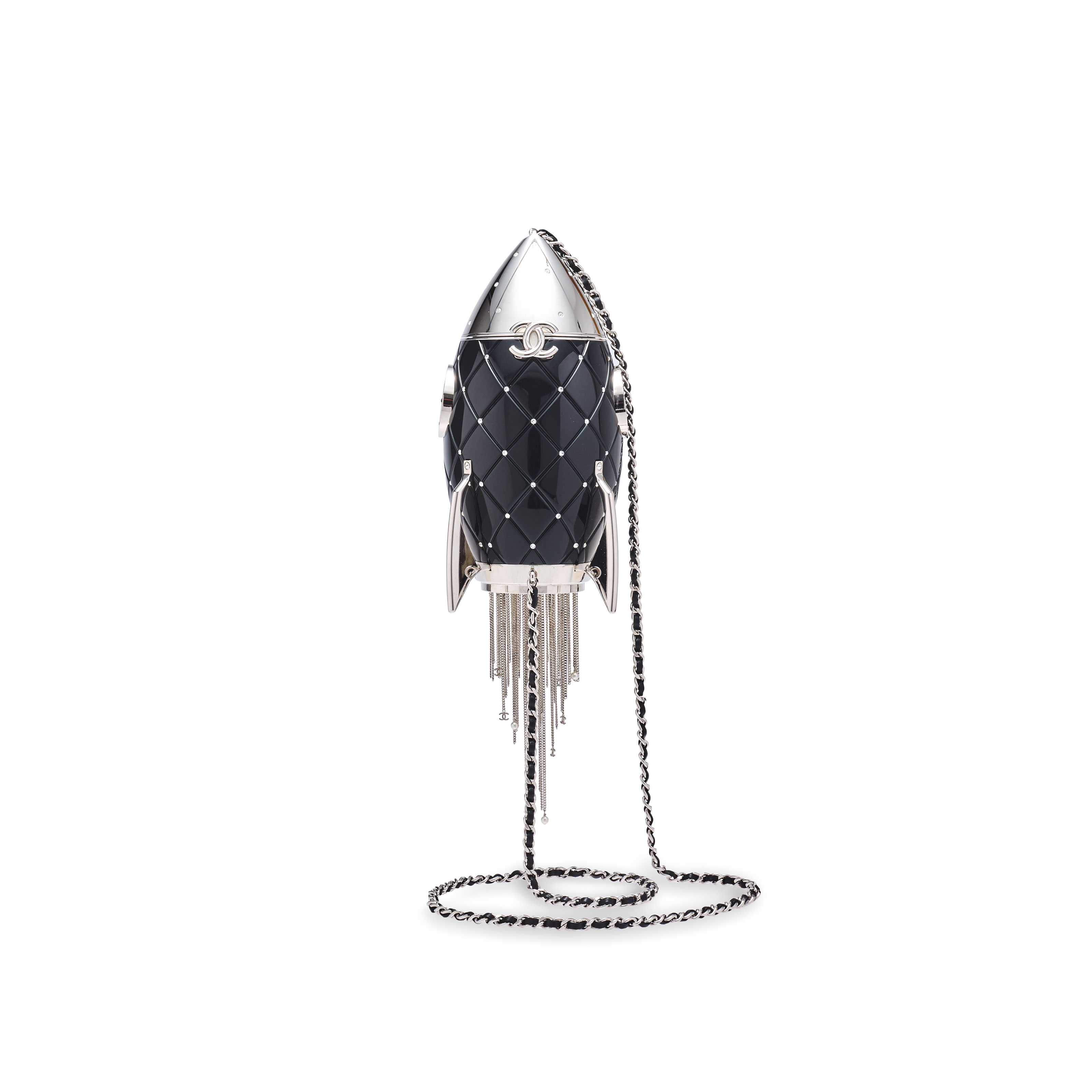 Chanel Minaudière Limited Edition Coco Space Rocket SilverTone Hardware