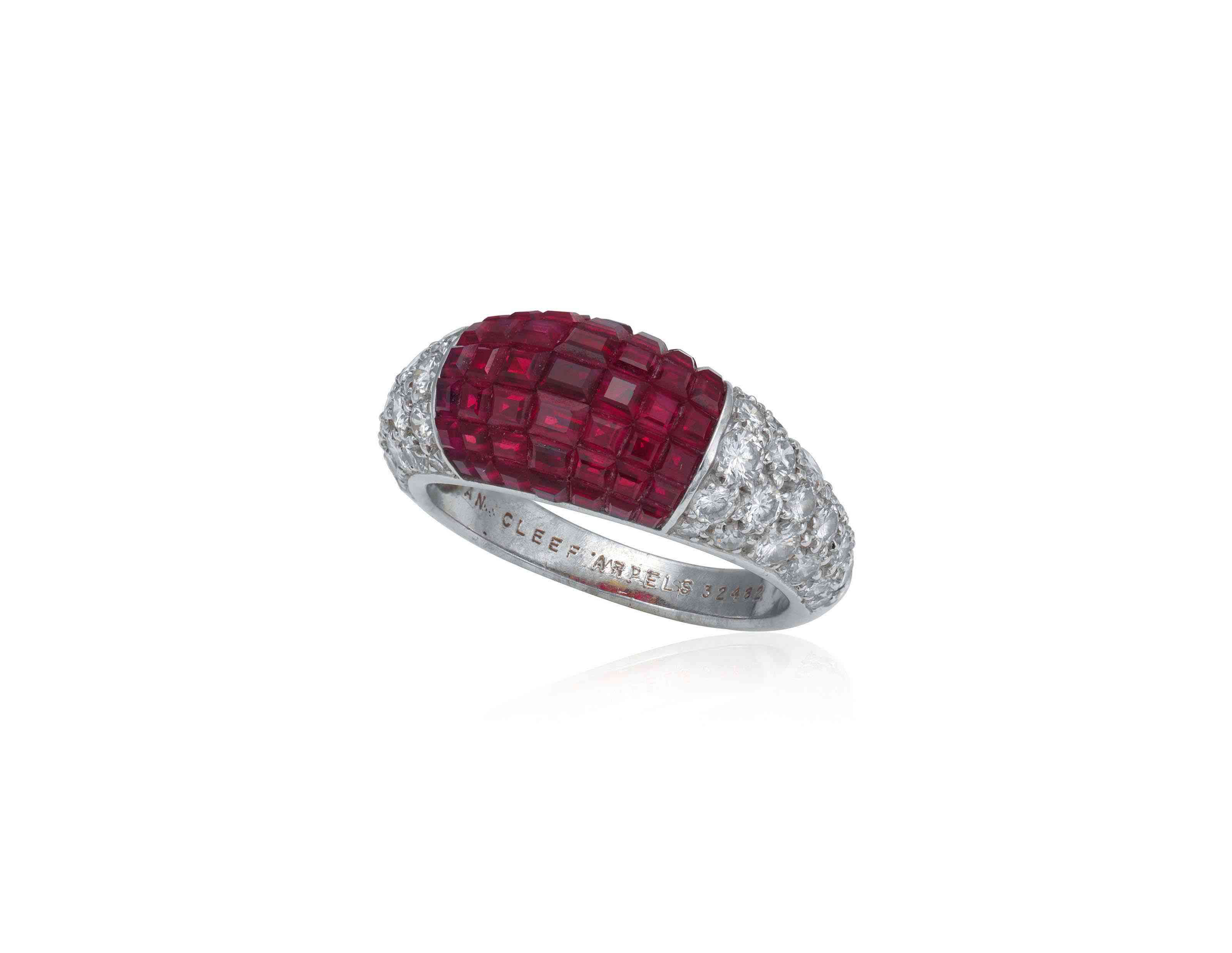 VAN CLEEF ARPELS 'MYSTERY SET' RUBY AND DIAMOND RING, Christie's