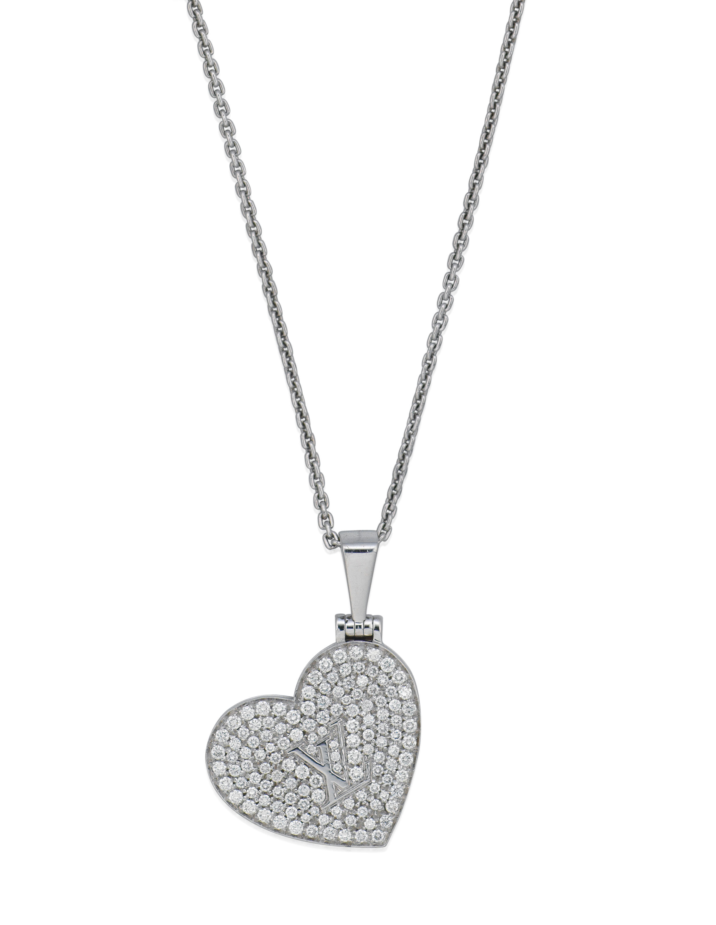 Louis vuitton heart locket necklace Clearance
