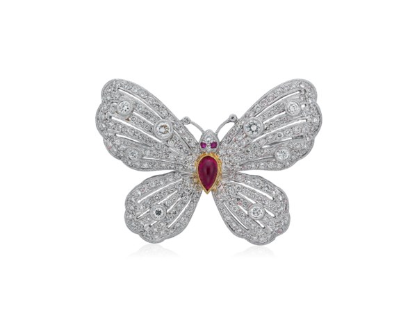 Diamond And Ruby Butterfly Brooch Christie S