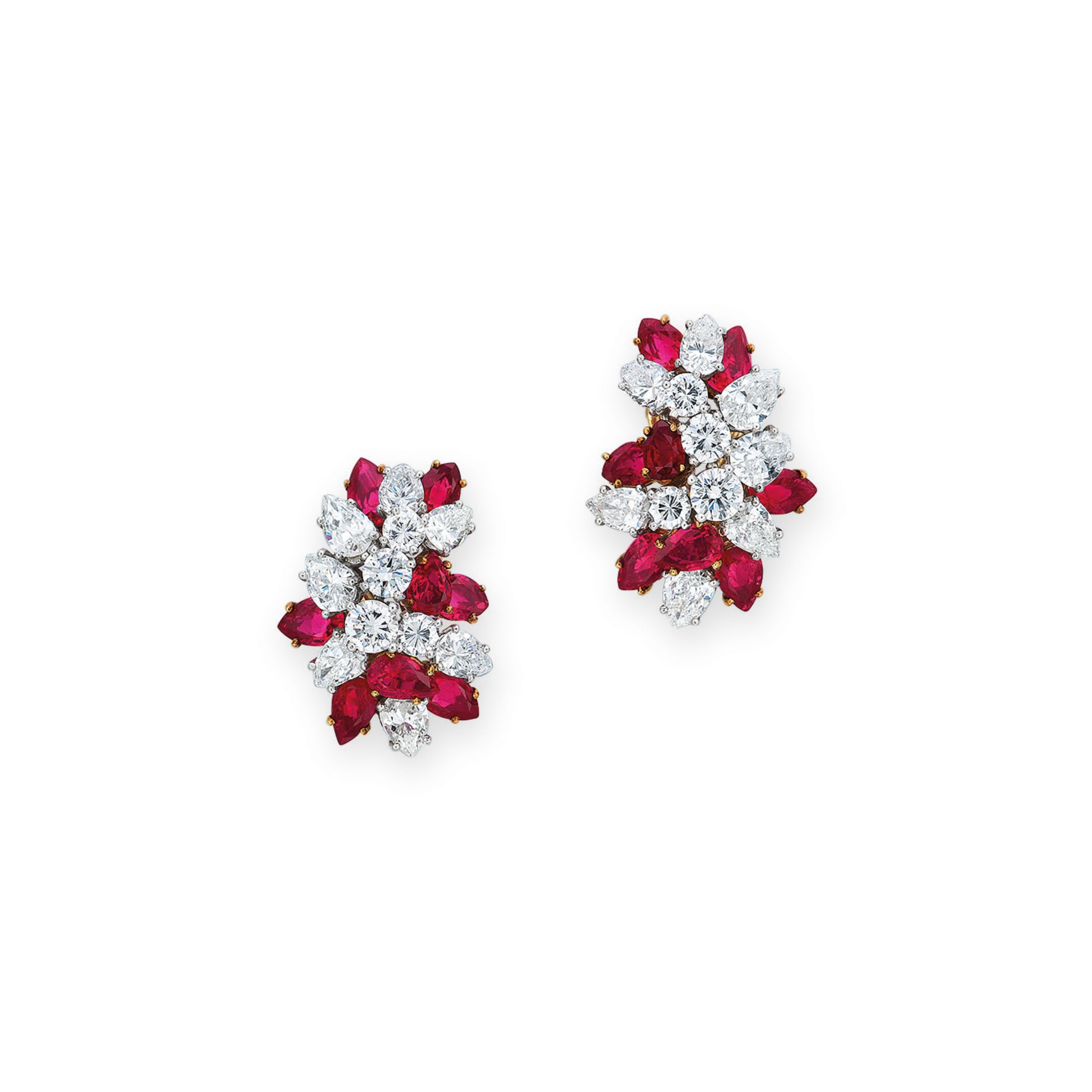 RUBY AND DIAMOND EARRINGS, TIFFANY & CO.