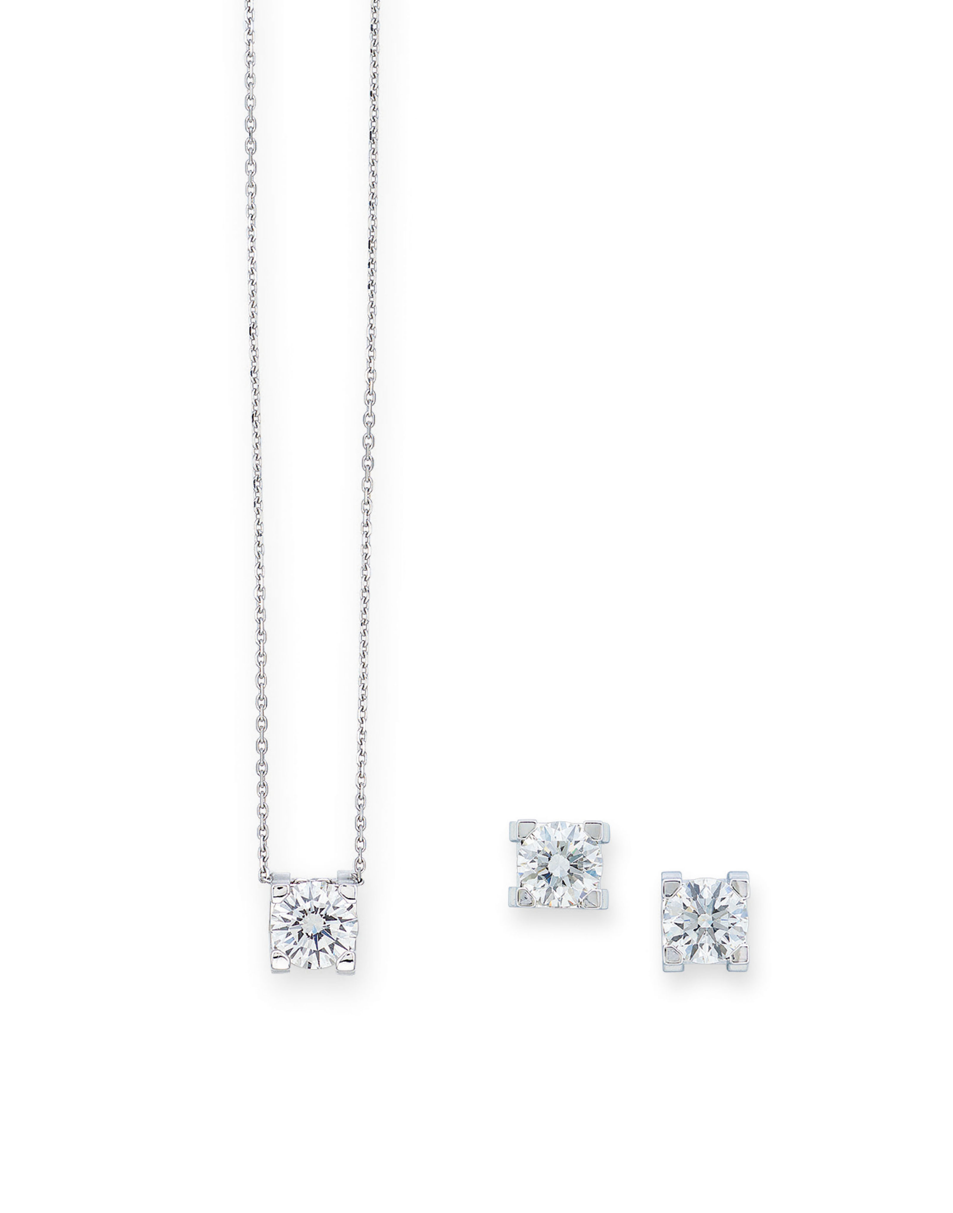 DIAMOND 'C DE CARTIER' JEWELLERY SET 