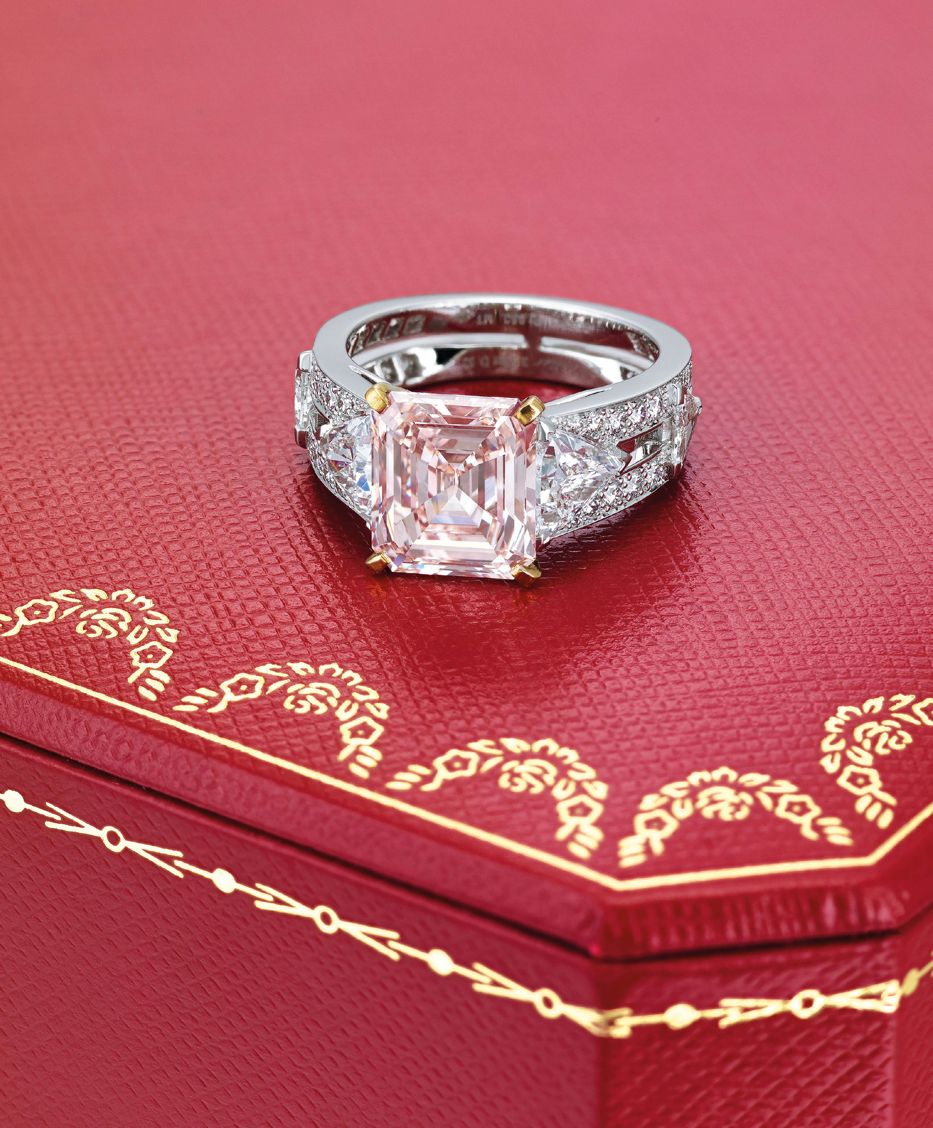 cartier square diamond ring