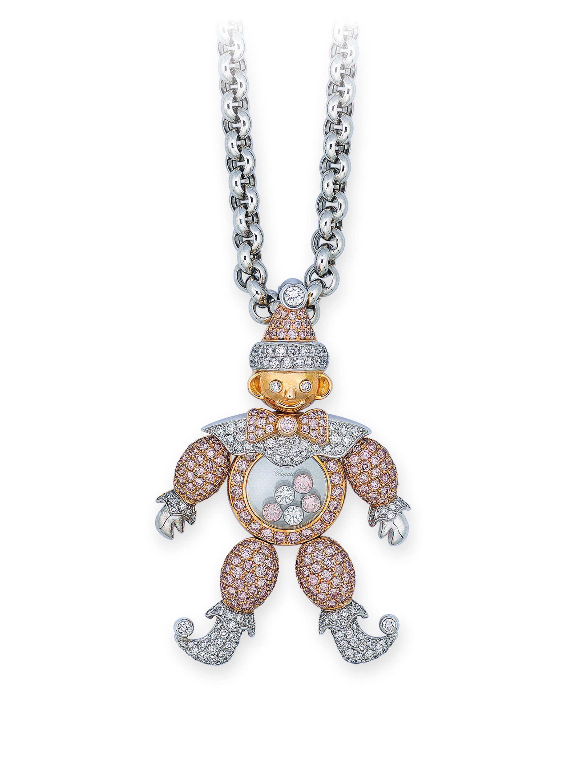 COLOURED DIAMOND AND DIAMOND HAPPY CLOWN PENDANT NECKLACE CHOPARD Christie s