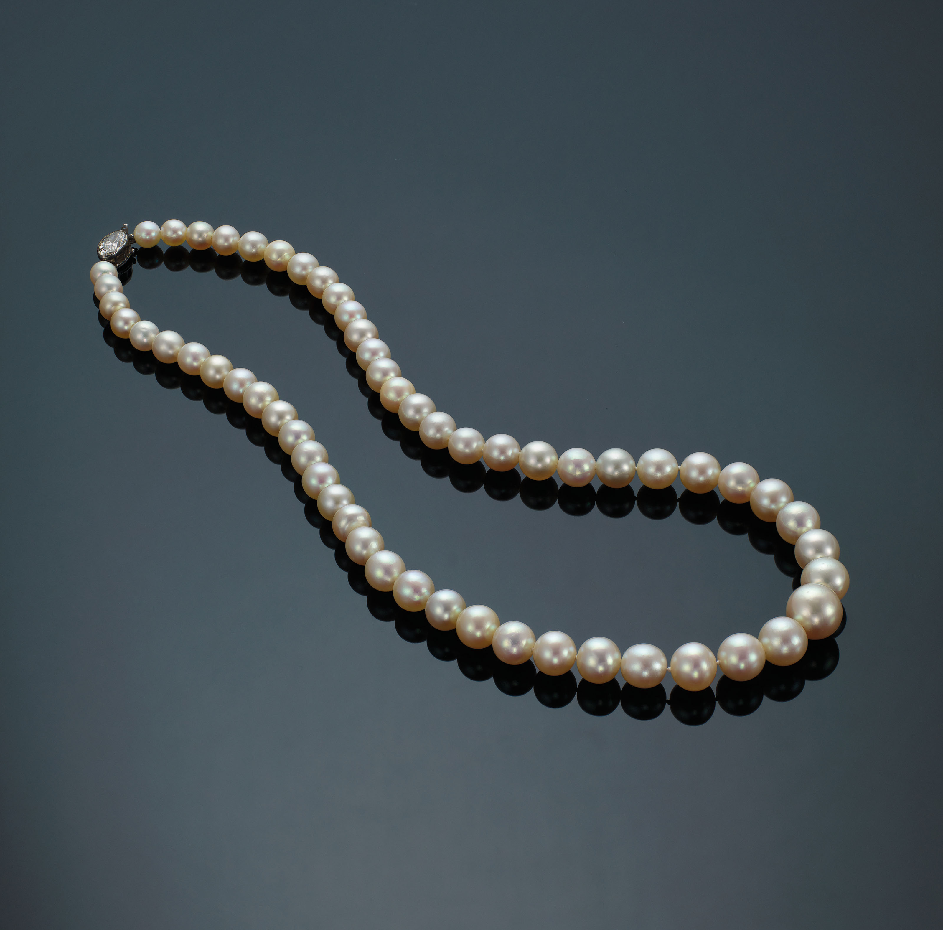 Single pearl necklace with diamond clearance