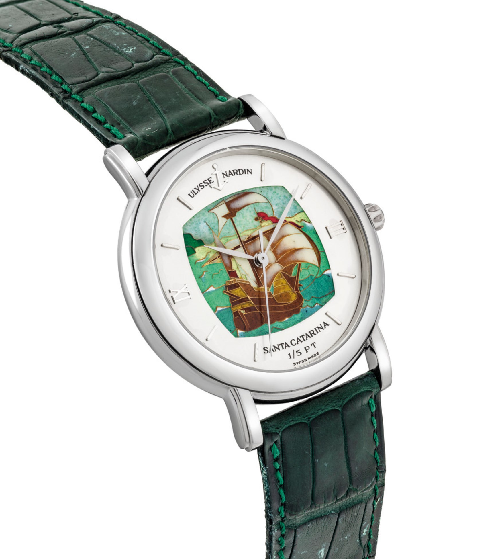 ULYSSE NARDIN. A FINE AND VERY RARE PLATINUM LIMITED EDITION AUTOMATIC