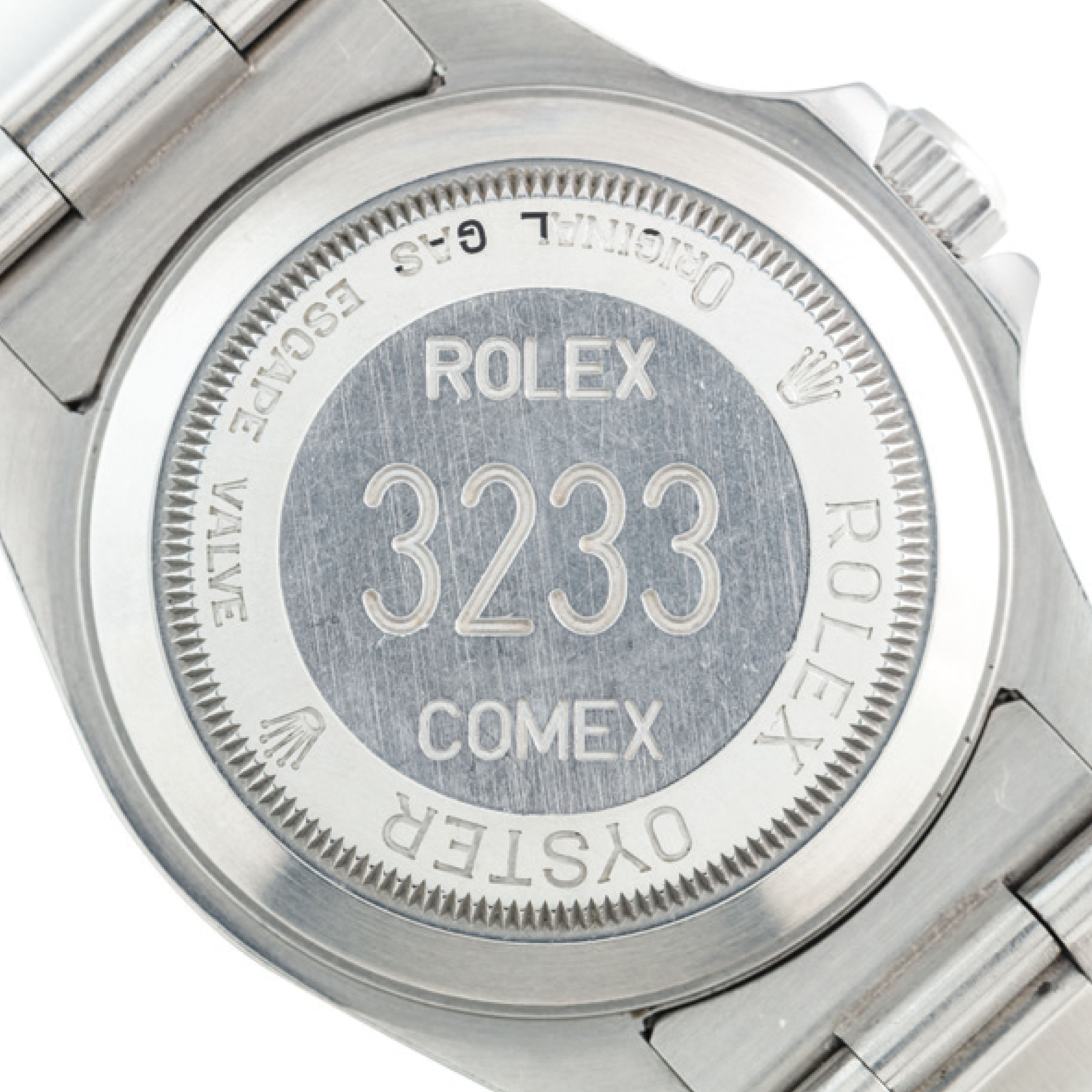 ROLEX. A FINE RARE AND ATTRACTIVE STAINLESS STEEL AUTOMATIC WRISTWATCH WITH SWEEP CENTER SECONDS DATE GAS ESCAPE VALVE AND BRACELET MADE FOR COMEX SIGNED ROLEX OYSTER PERPETUAL DATE SEA DWELLER MODEL ...