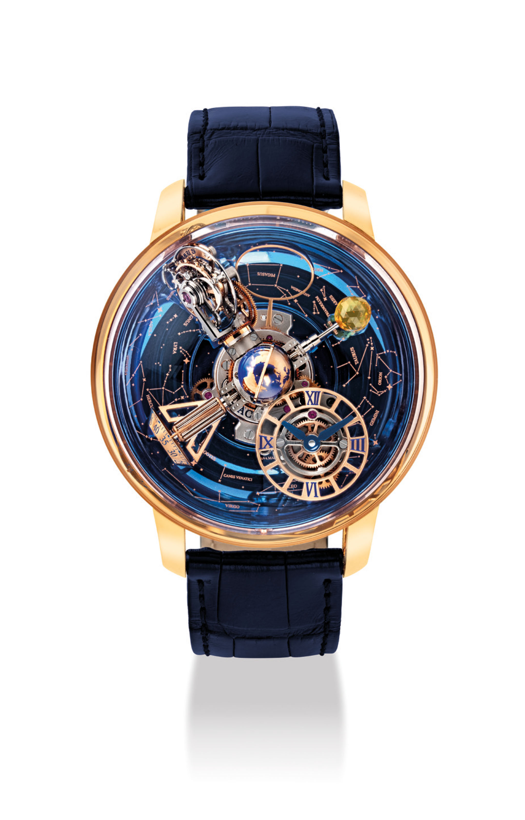 Celestial panorama gravitational sale triple axis tourbillon