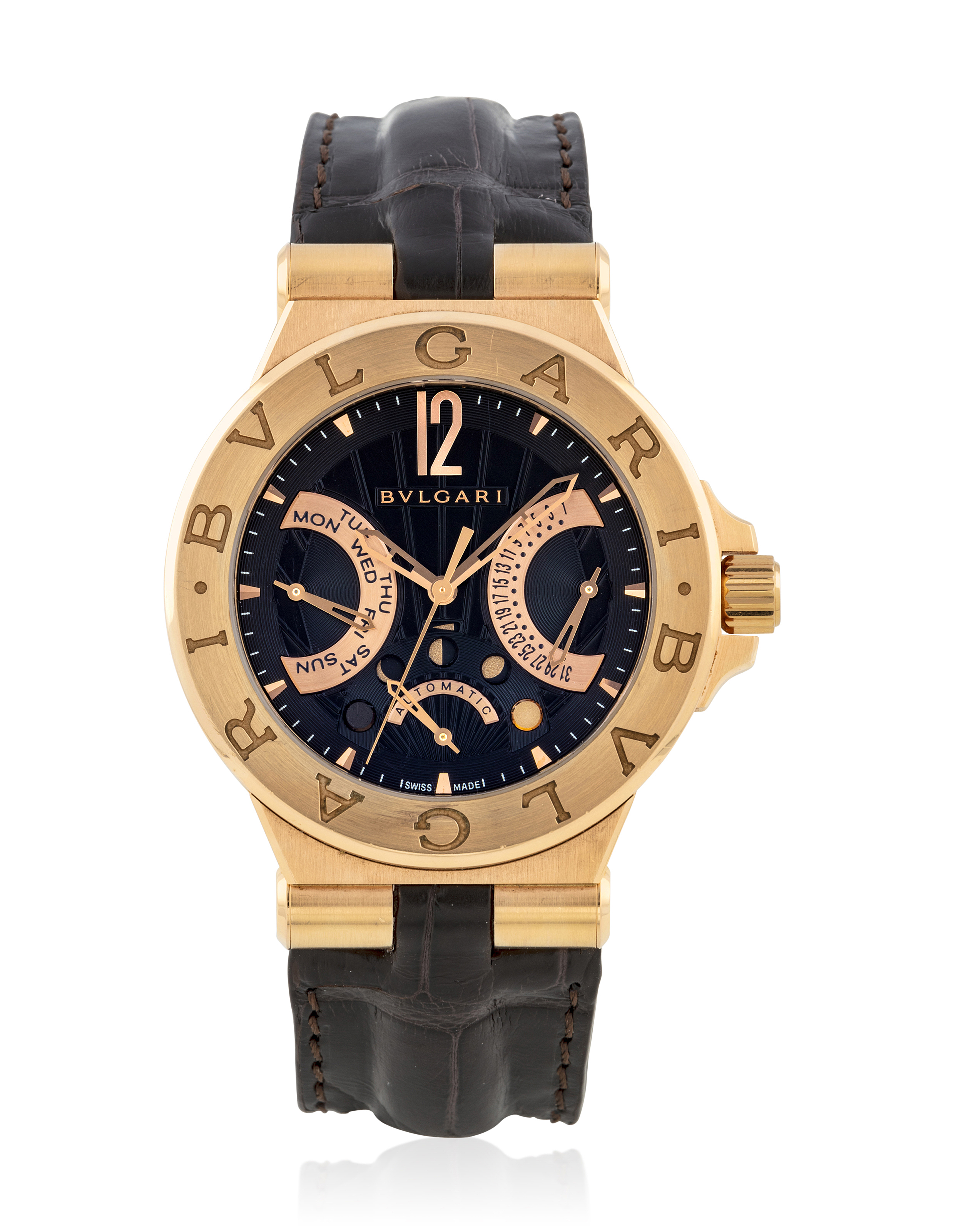 BULGARI 18K LIMITED EDITION DIAGONO RETROGRADE REF. DG P 42 G MP