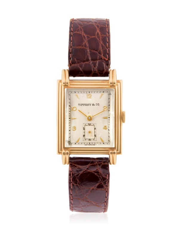 MOVADO/TIFFANY 14K RECTANGULAR WATCH, Christie's