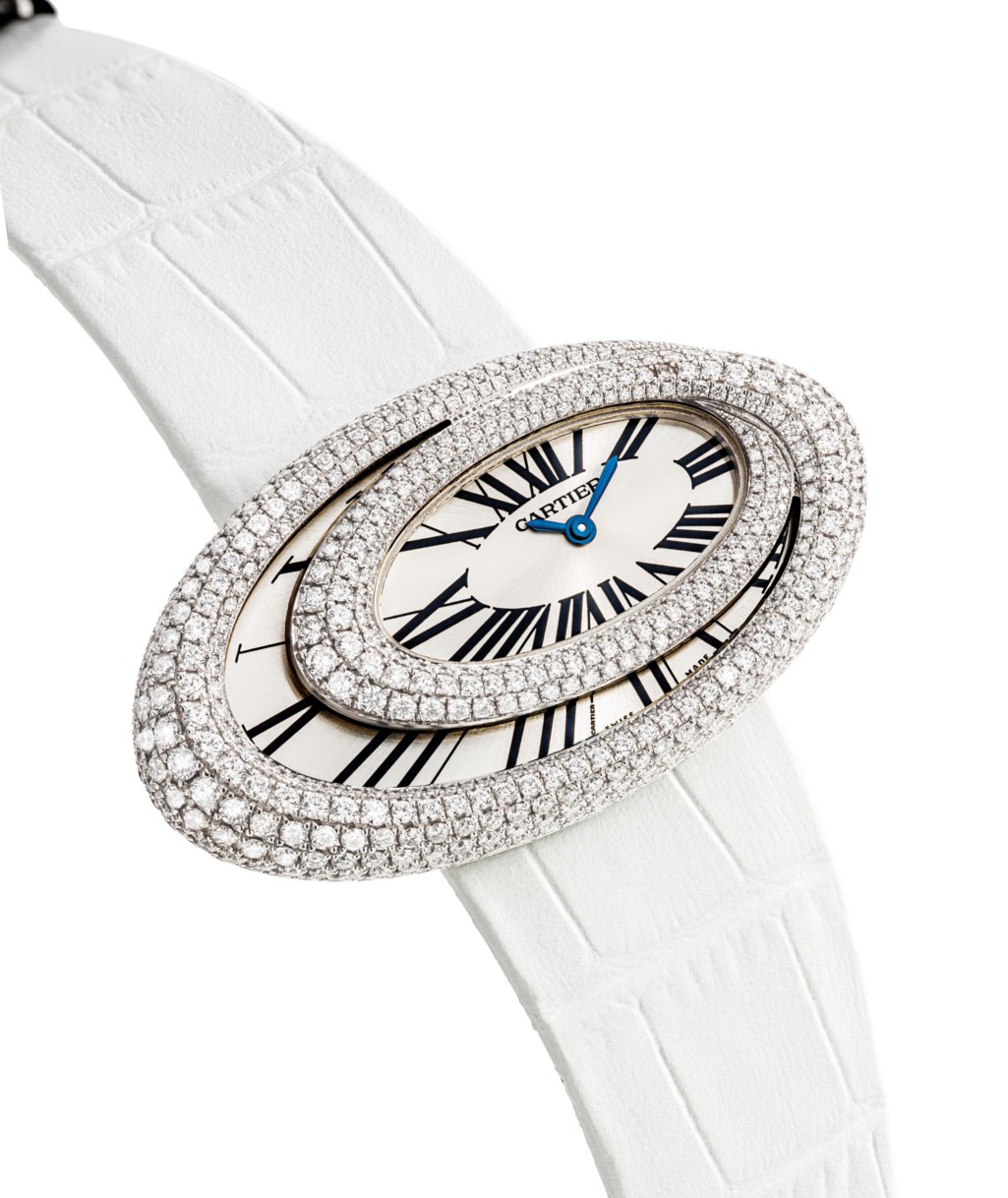 Cartier A Lady S Fine 18k White Gold And Diamond Set Oval Wristwatch Signed Cartier Baignoire Hypnose Model Ref 3213 Case No 95979px Circa 2010 2010s Quartz Christie S