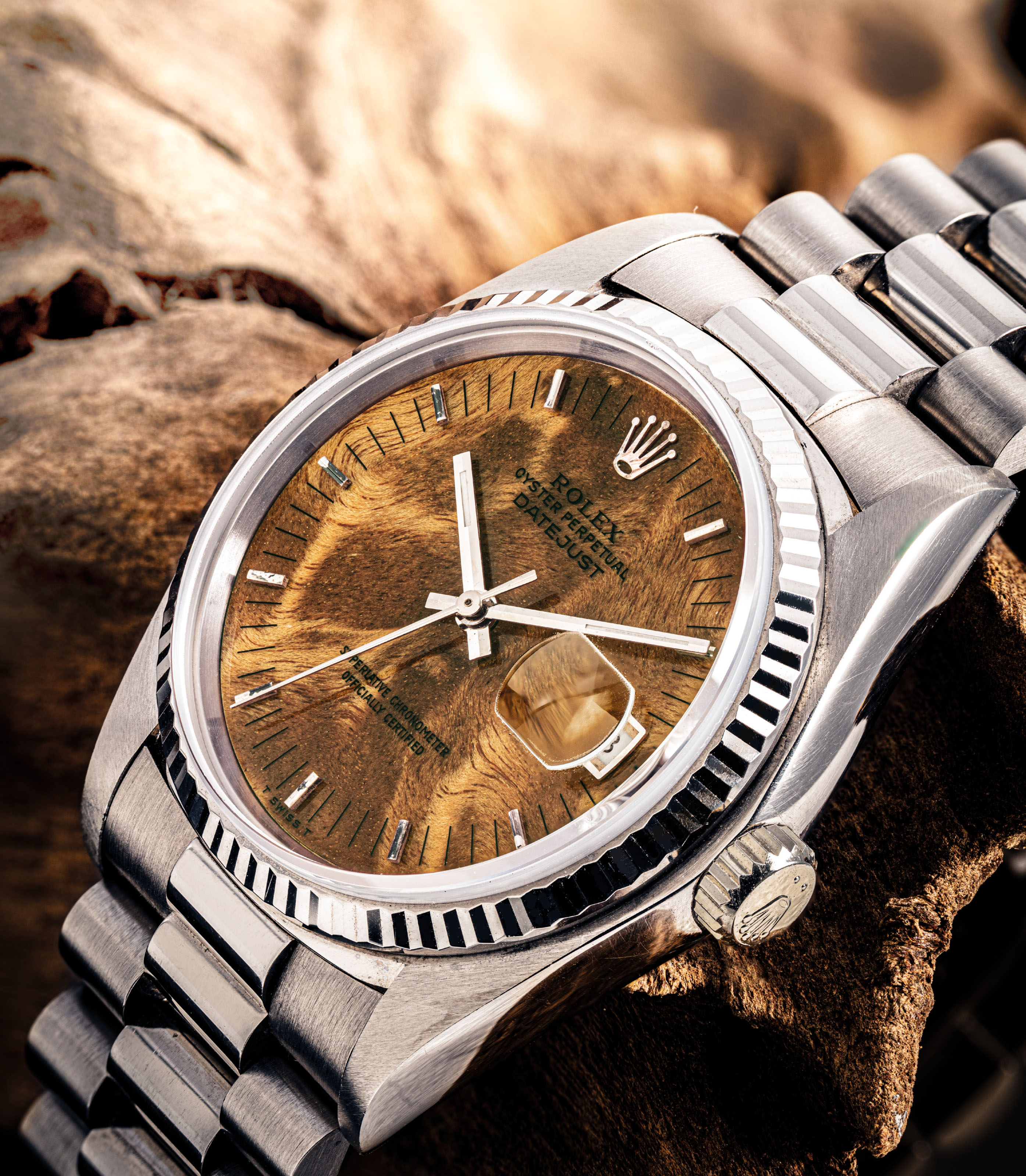 Rolex datejust on sale wood dial