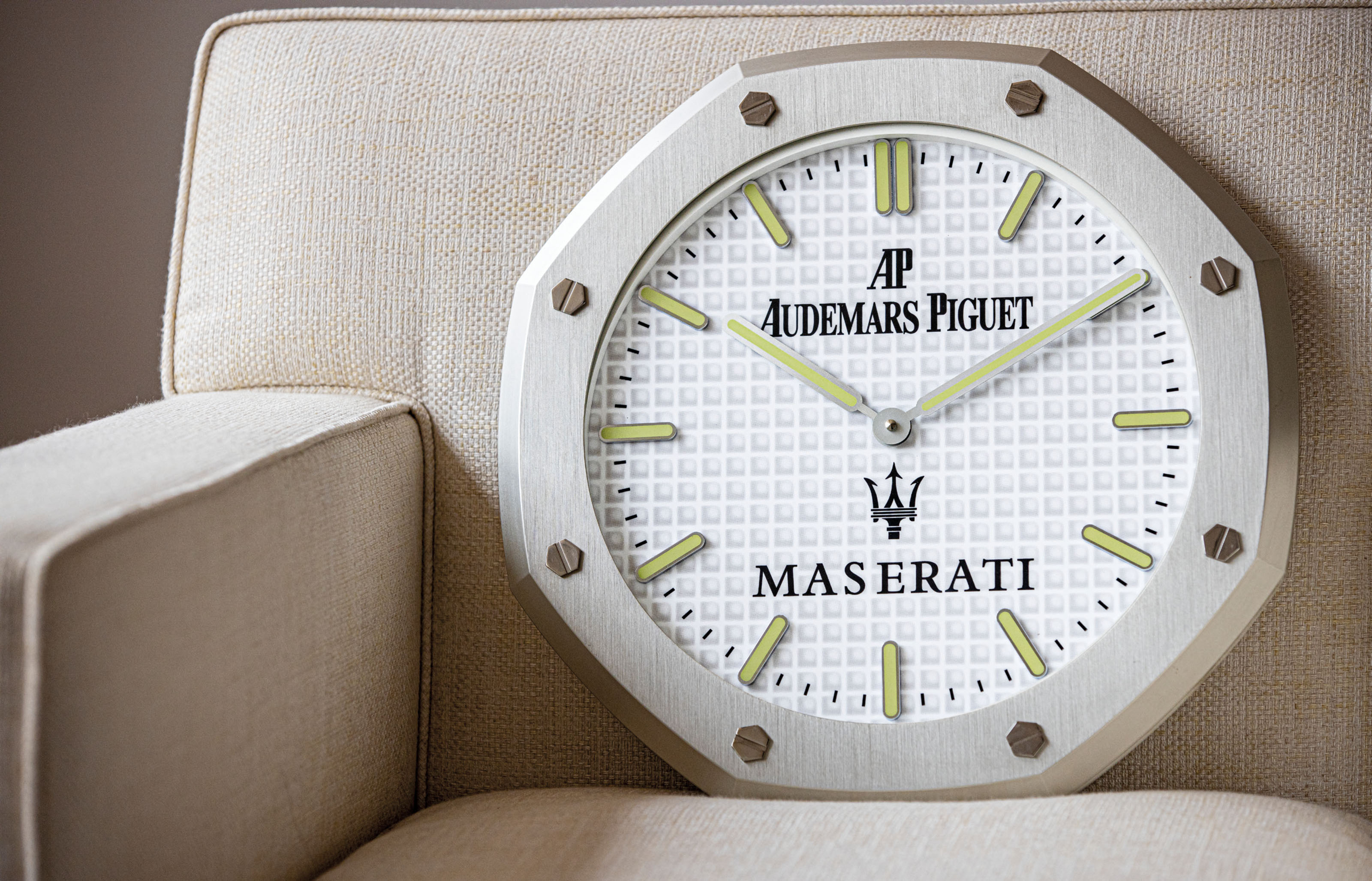 Audemars Piguet An Unusual Stainless Steel Octagonal Wall Clock