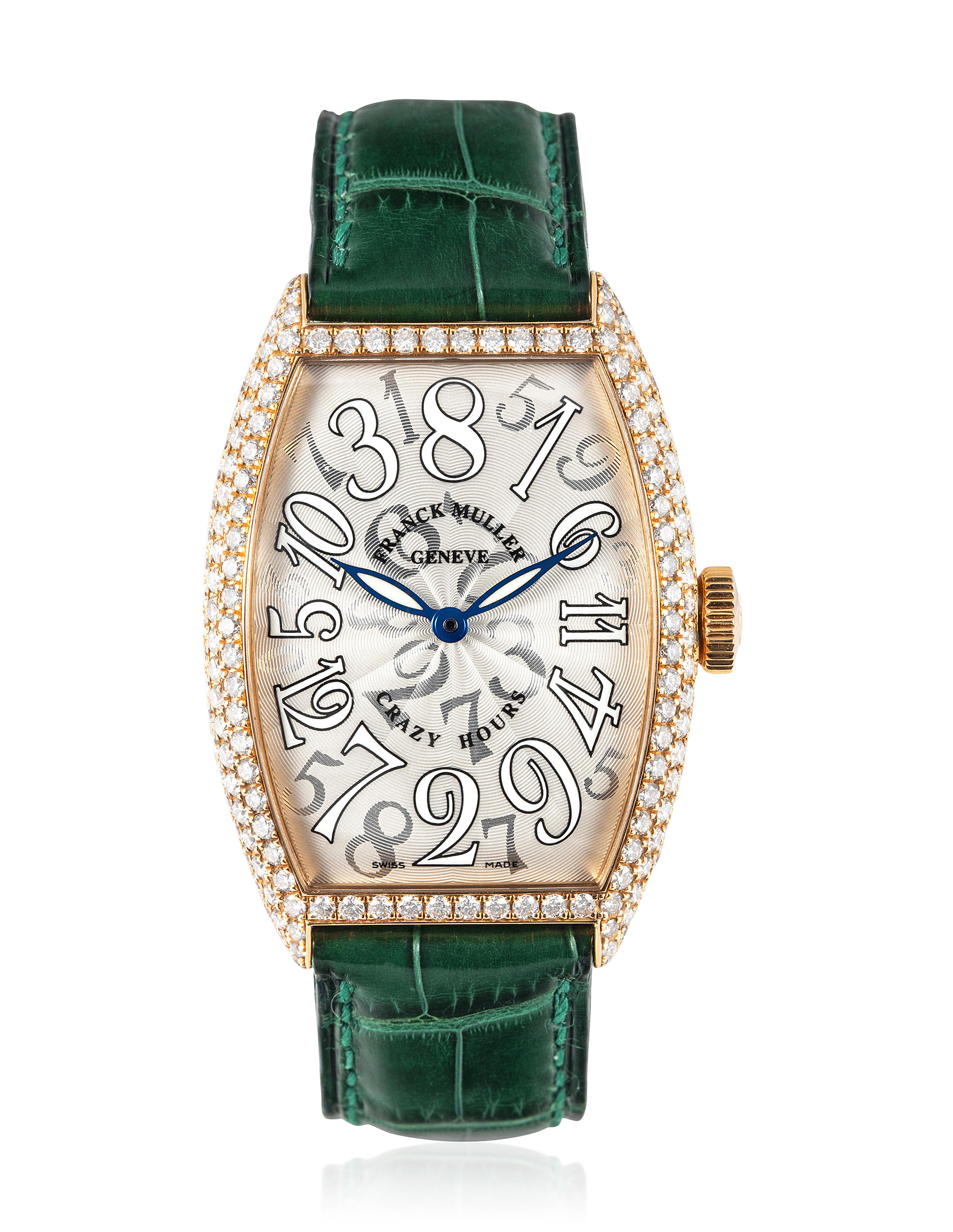 franck muller crazy hours diamond studded watch price
