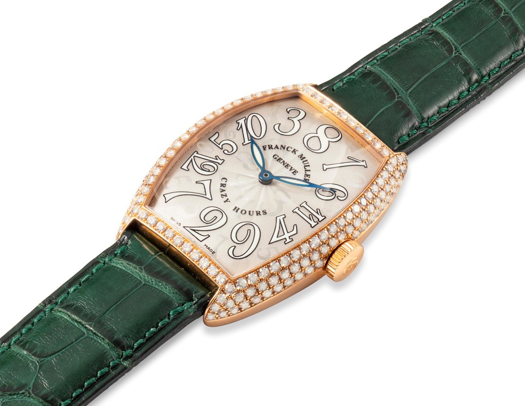 franck muller crazy hours diamond studded watch price