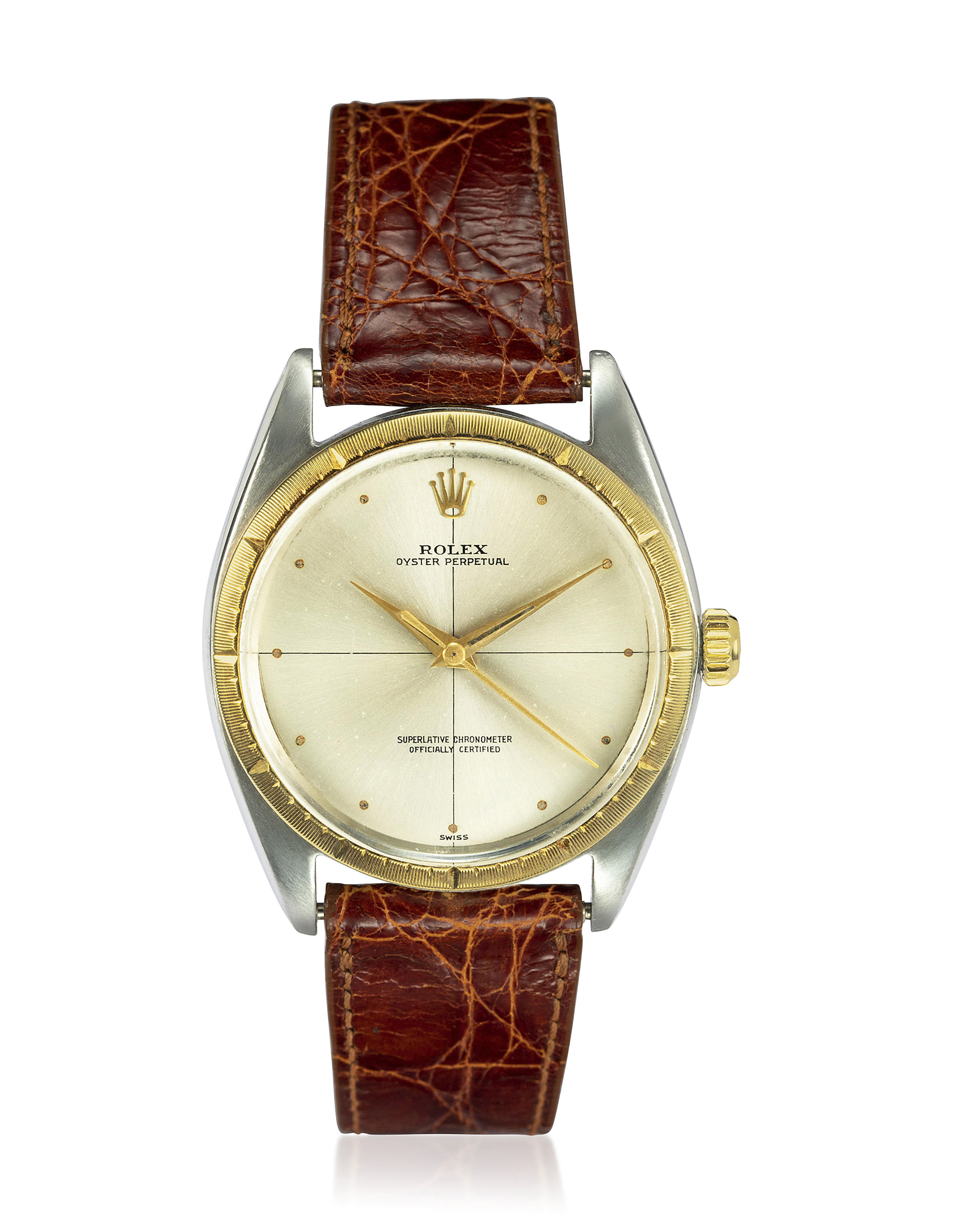 ROLEX, TWO-TONE OYSTER PERPETUAL, REF. 1008, | Christie's