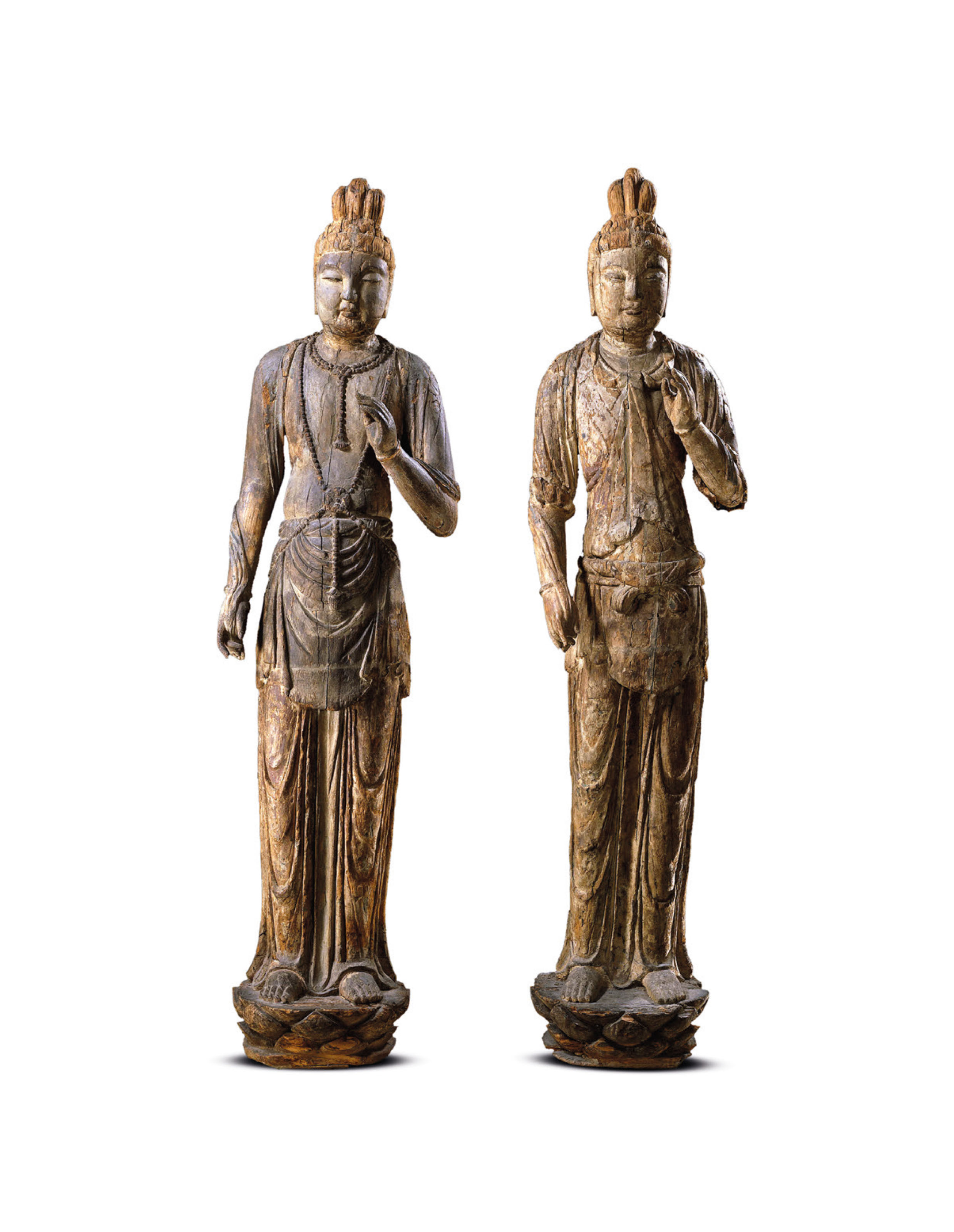 仏教美術 木彫 観音菩薩 白衣観音 立像 仏像 細密彫刻 銘あり｜ホビー・楽器・アート