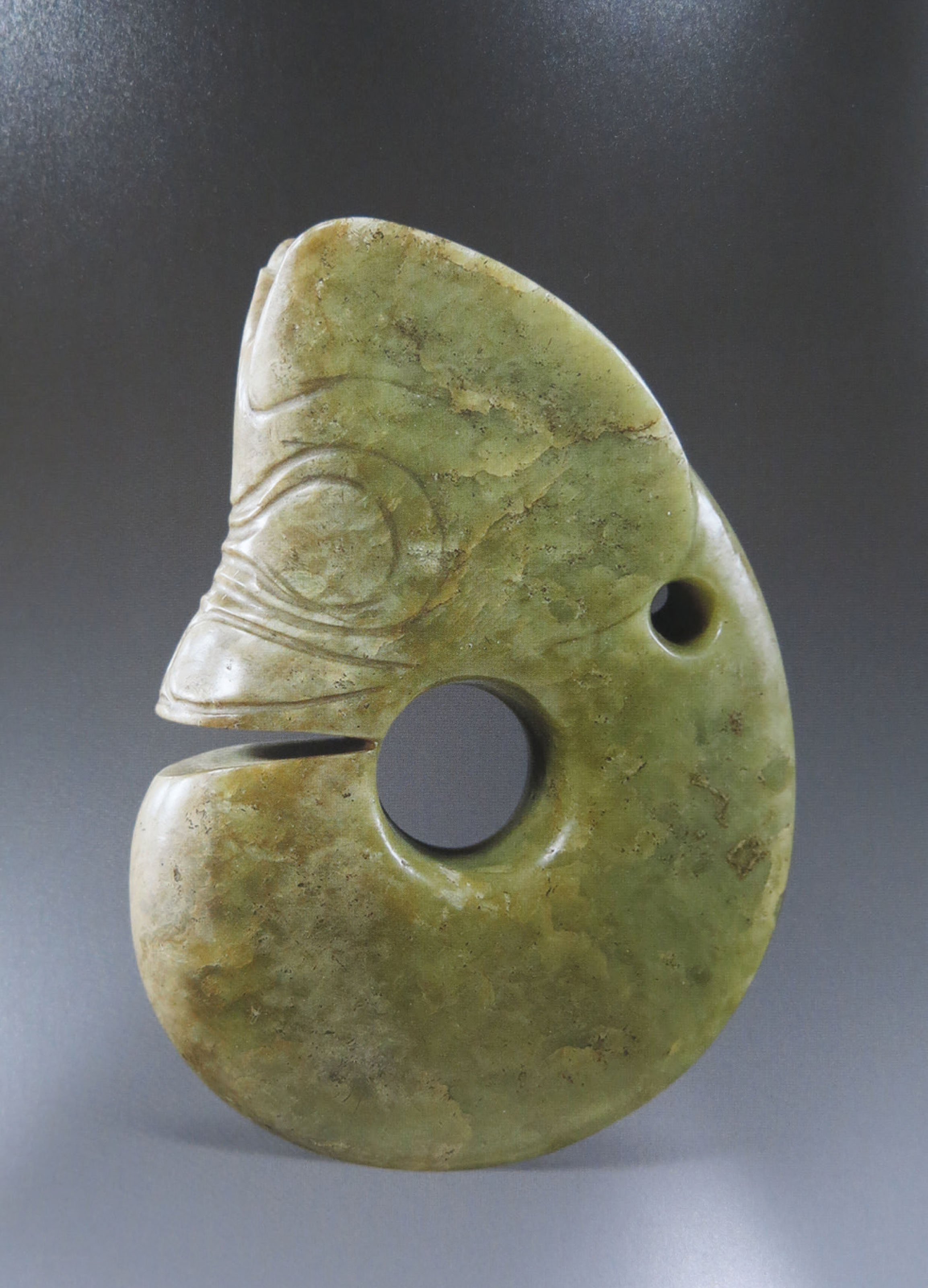 A LARGE JADE CARVING OF A ‘PIGDRAGON’ , HONGSHAN CULTURE, CIRCA 4000